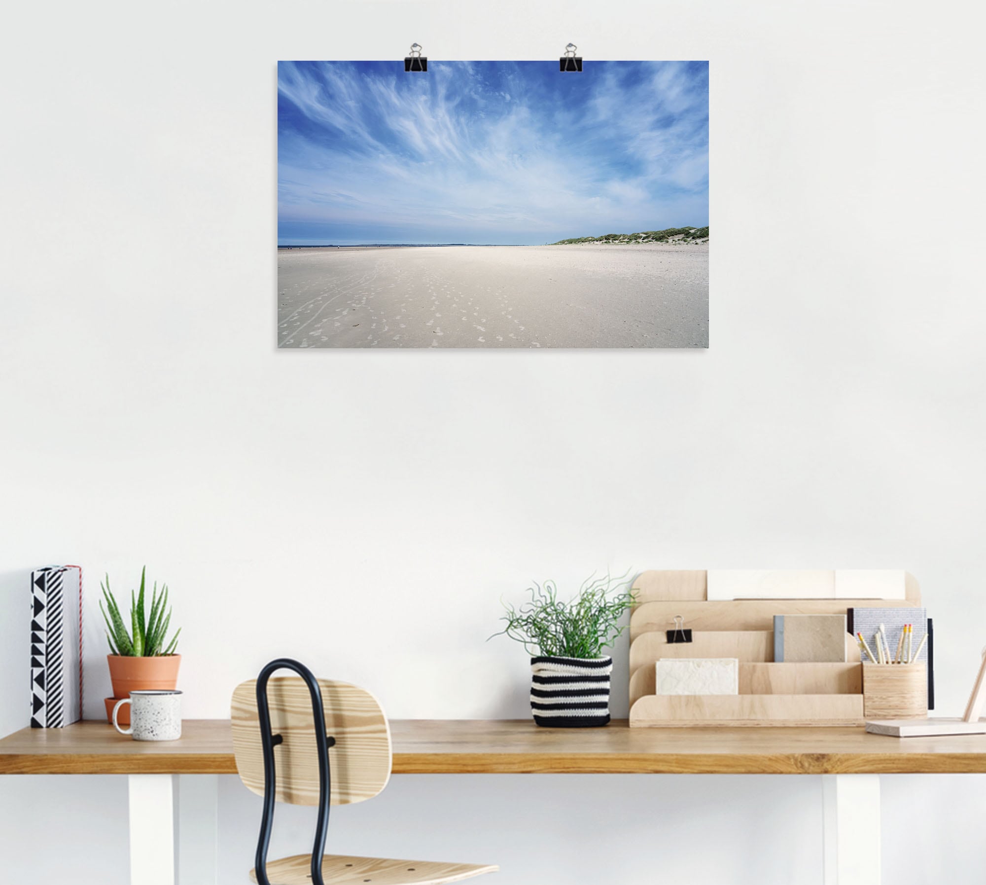 Artland Wandbild »Weiter Strand auf Baltrum«, Strandbilder, (1 St.), als Alubild, Leinwandbild, Wandaufkleber oder Poster in versch. Größen