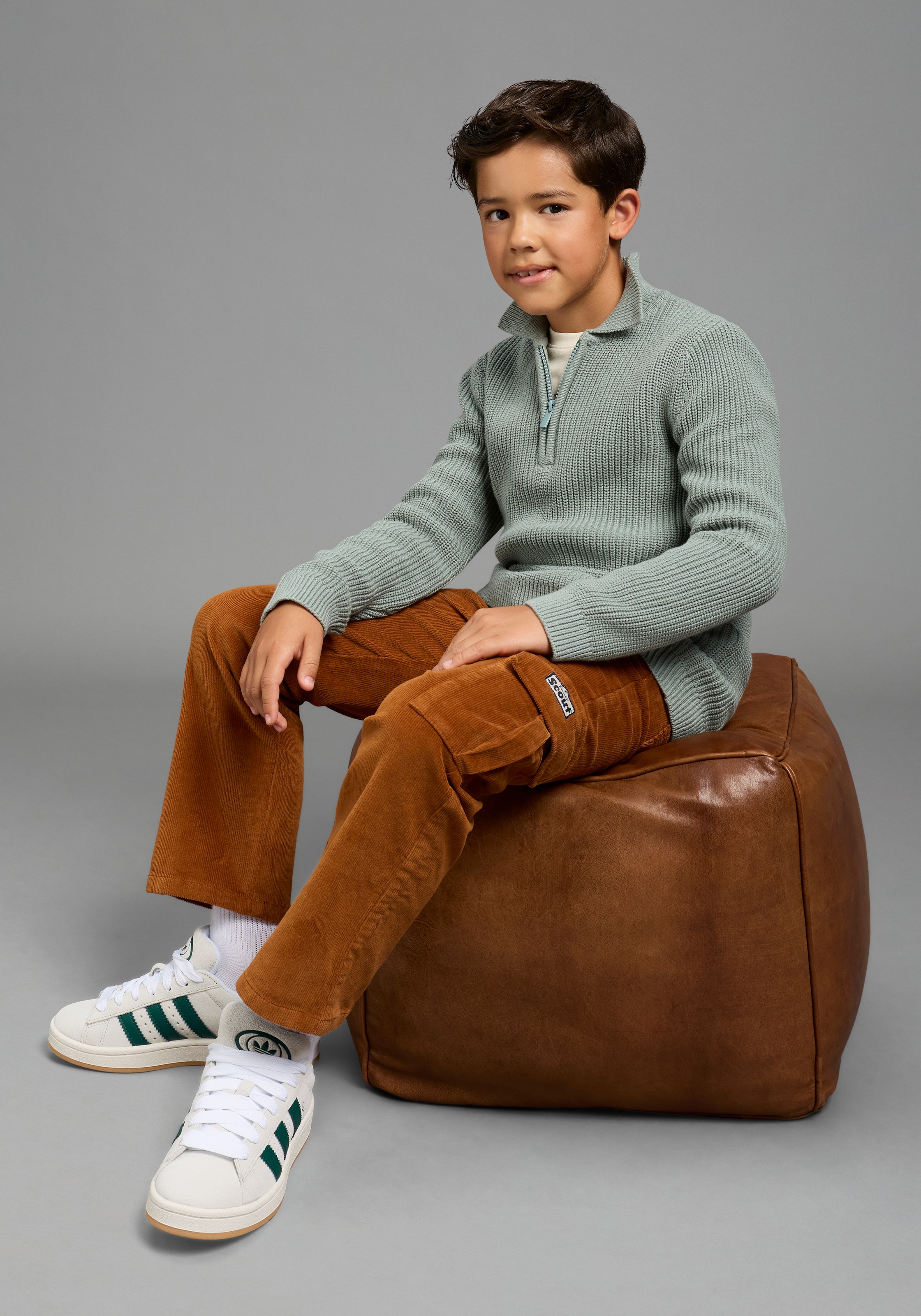 Scout Strickpullover »Strickpullover mit Kragen und Reißverschluss - NEU von SCOUT« mit langen Ärmeln, aus Strickmaterial mit hohem Baumwollanteil