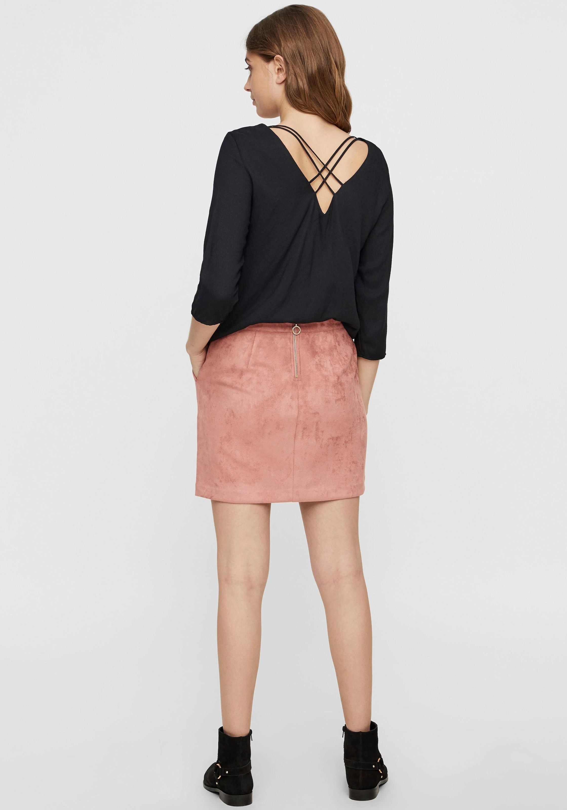 Vero Moda Lederimitatrock »VMDONNADINA FAUXSUEDE SHORT SKIRT« Materialmix