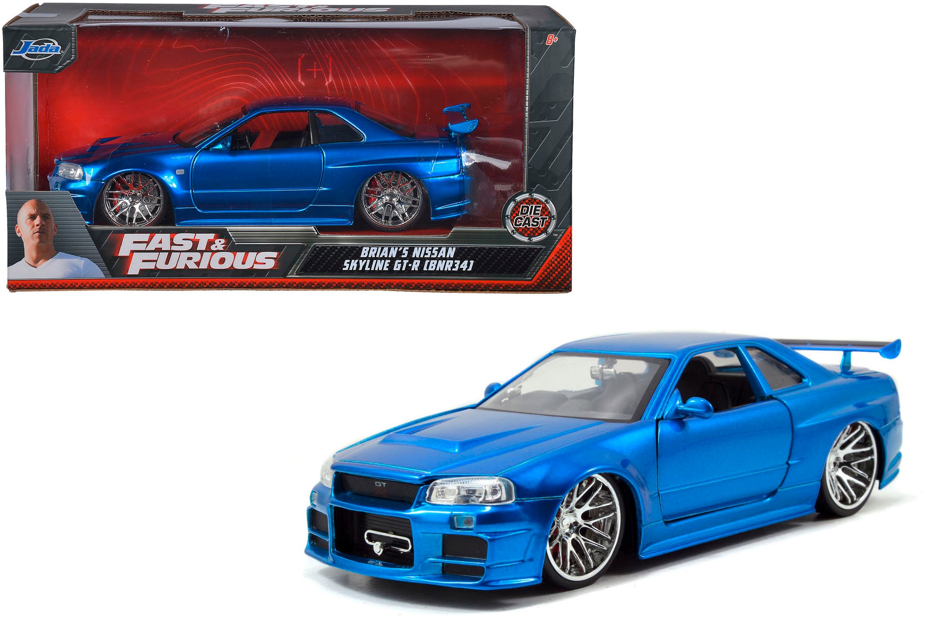 Spielzeug-Auto »Fast & Furious 2002 Nissan Skyline 1:24«