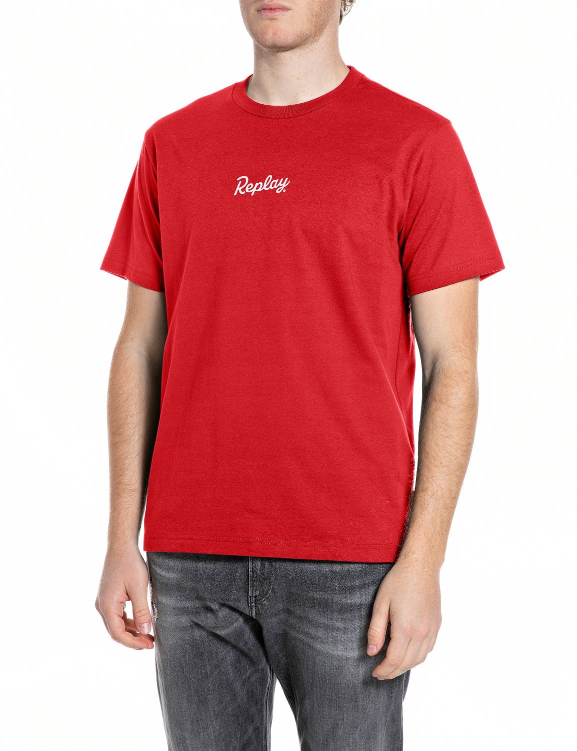 Replay T-Shirt aus reiner Baumwolle, mit Print