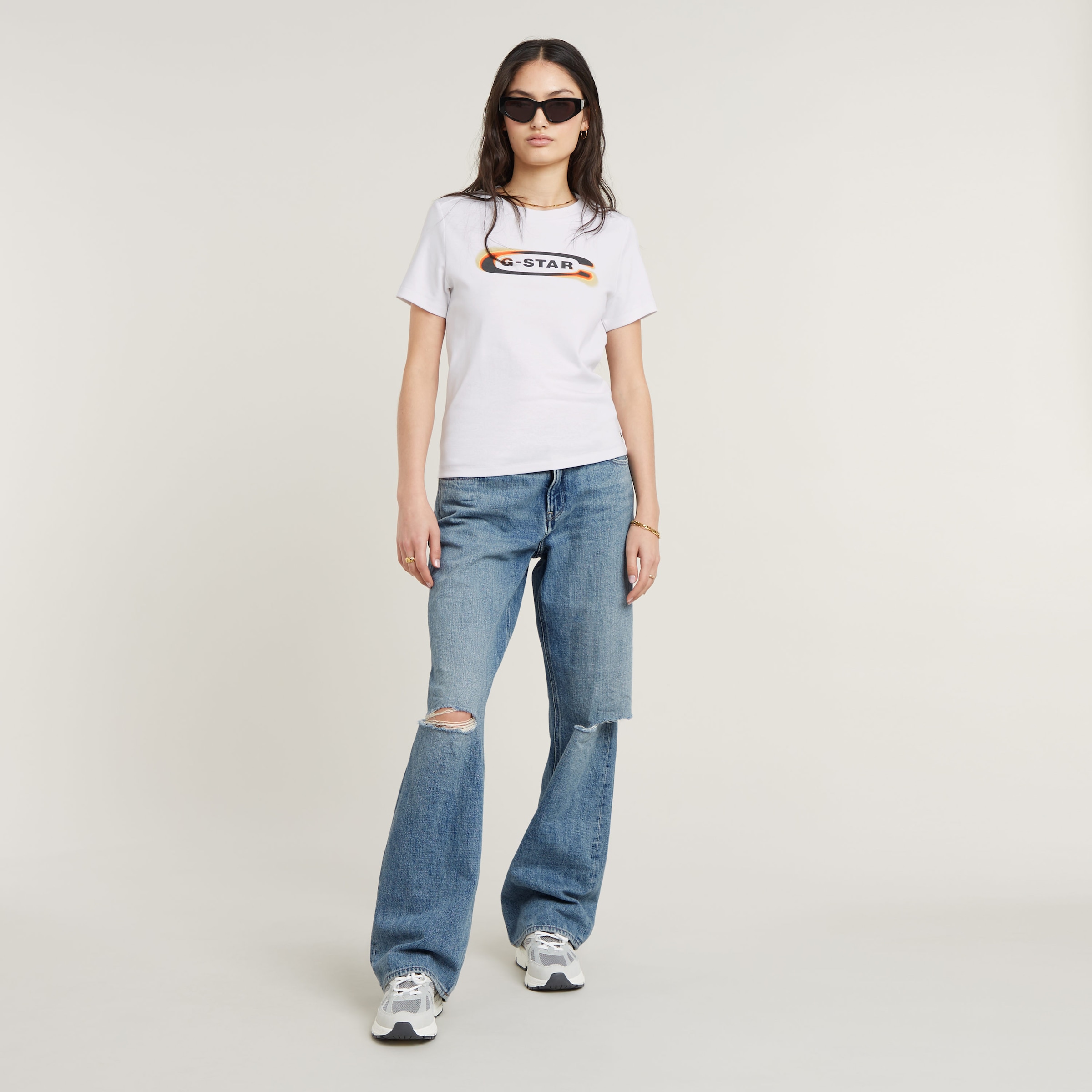 G-STAR T-Shirt »Old skool logo r t wmn«