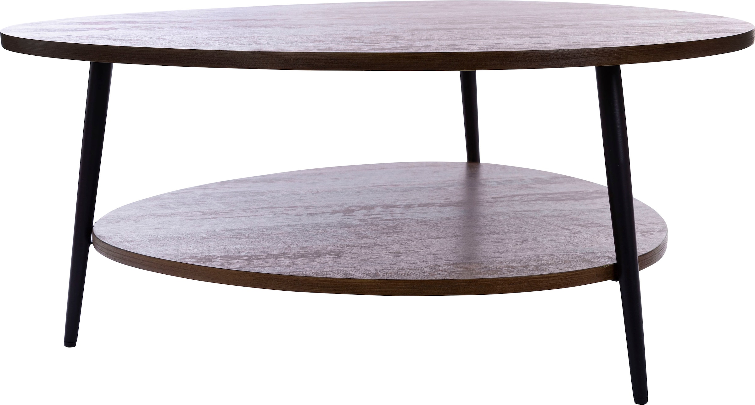 Tischplatte belassender kaufen Oval, affaire Beistelltisch Raten auf Home Beistelltisch, inkl Ablagefach natur