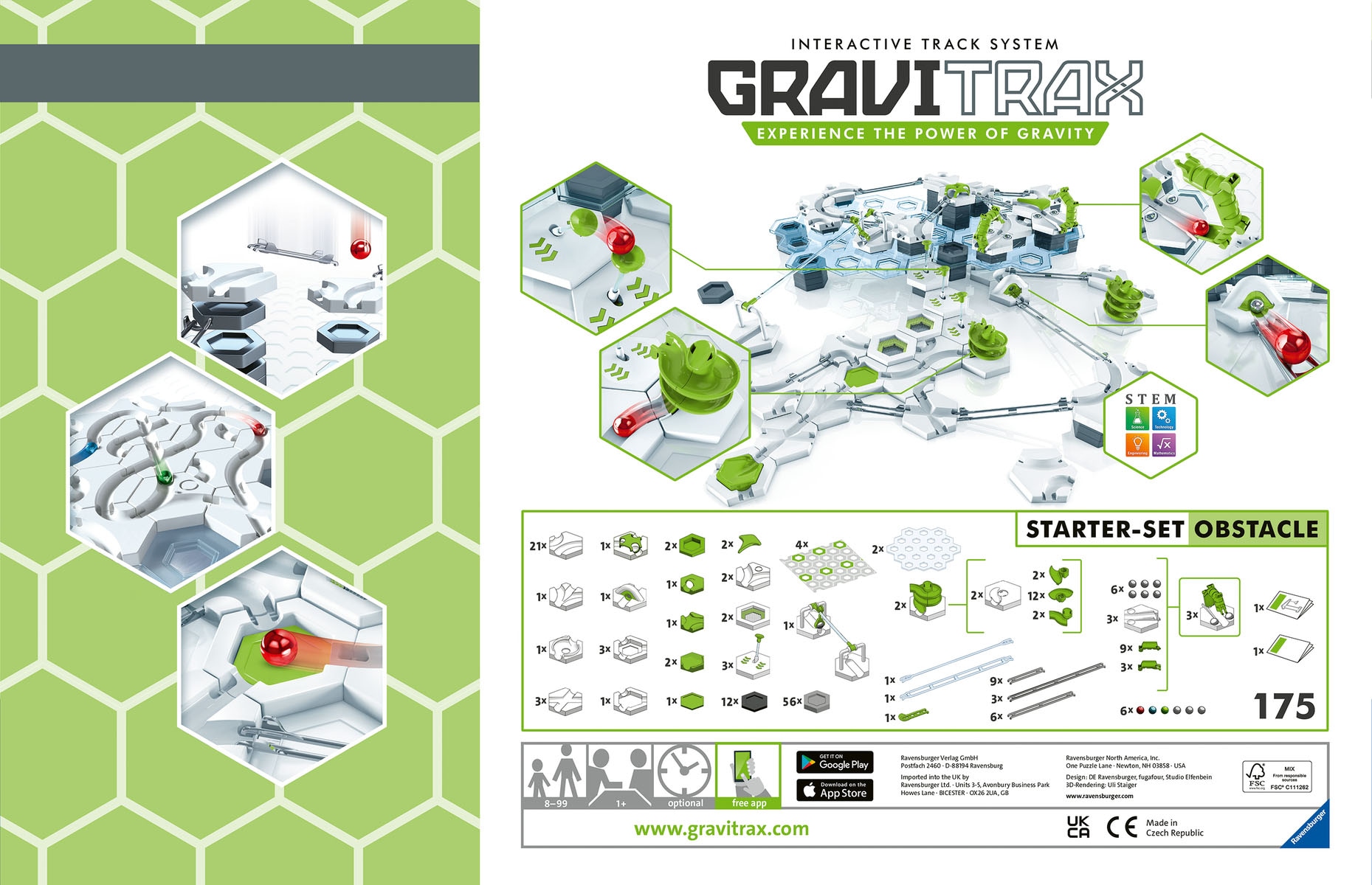 Ravensburger Kugelbahn-Bausatz »GraviTrax Starter-Set Obstacle«, Made in Europe