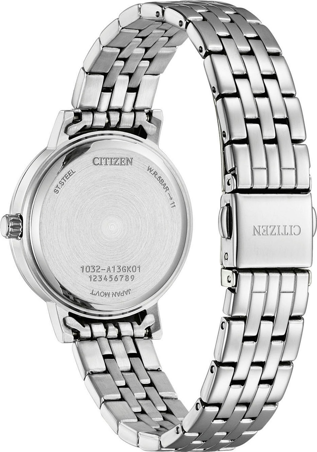 Citizen Quarzuhr, Armbanduhr, Damenuhr, Edelstahlarmband, analog