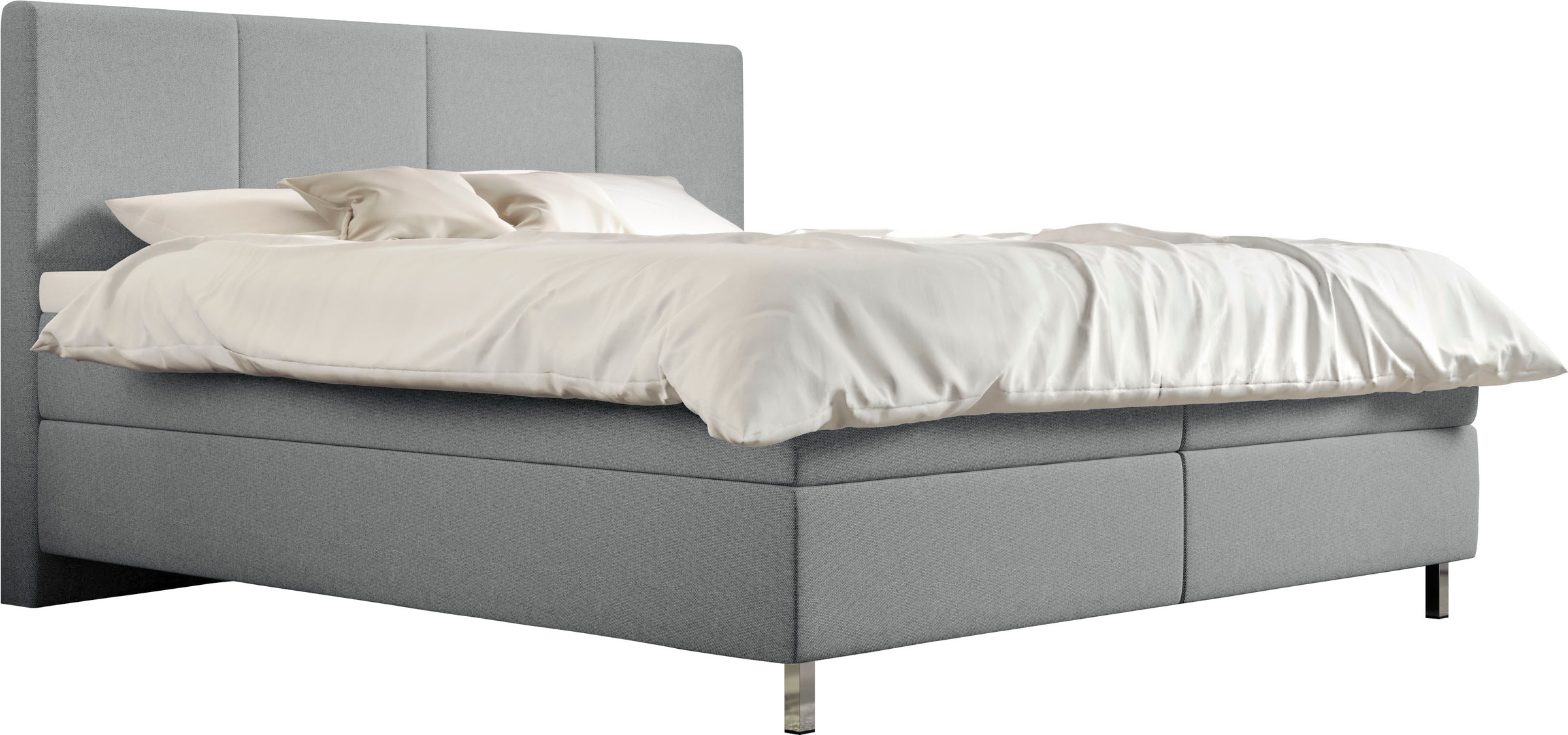 Schlaraffia Boxspringbett »Saga«, GELTEX® Next Topper, Metallfuß in Chrom, niedriges Kopfteilhöhe 113 cm