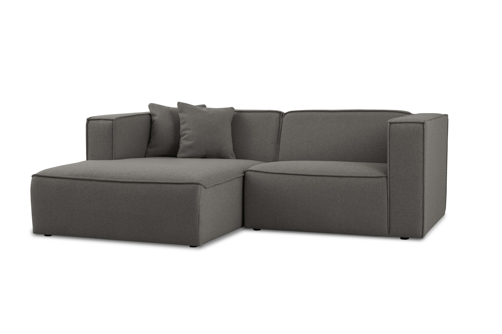 OTTO home Ecksofa »Tammie«, Breite 222 cm, Webstoff fein, bodentief, mit Wellenunterfederung
