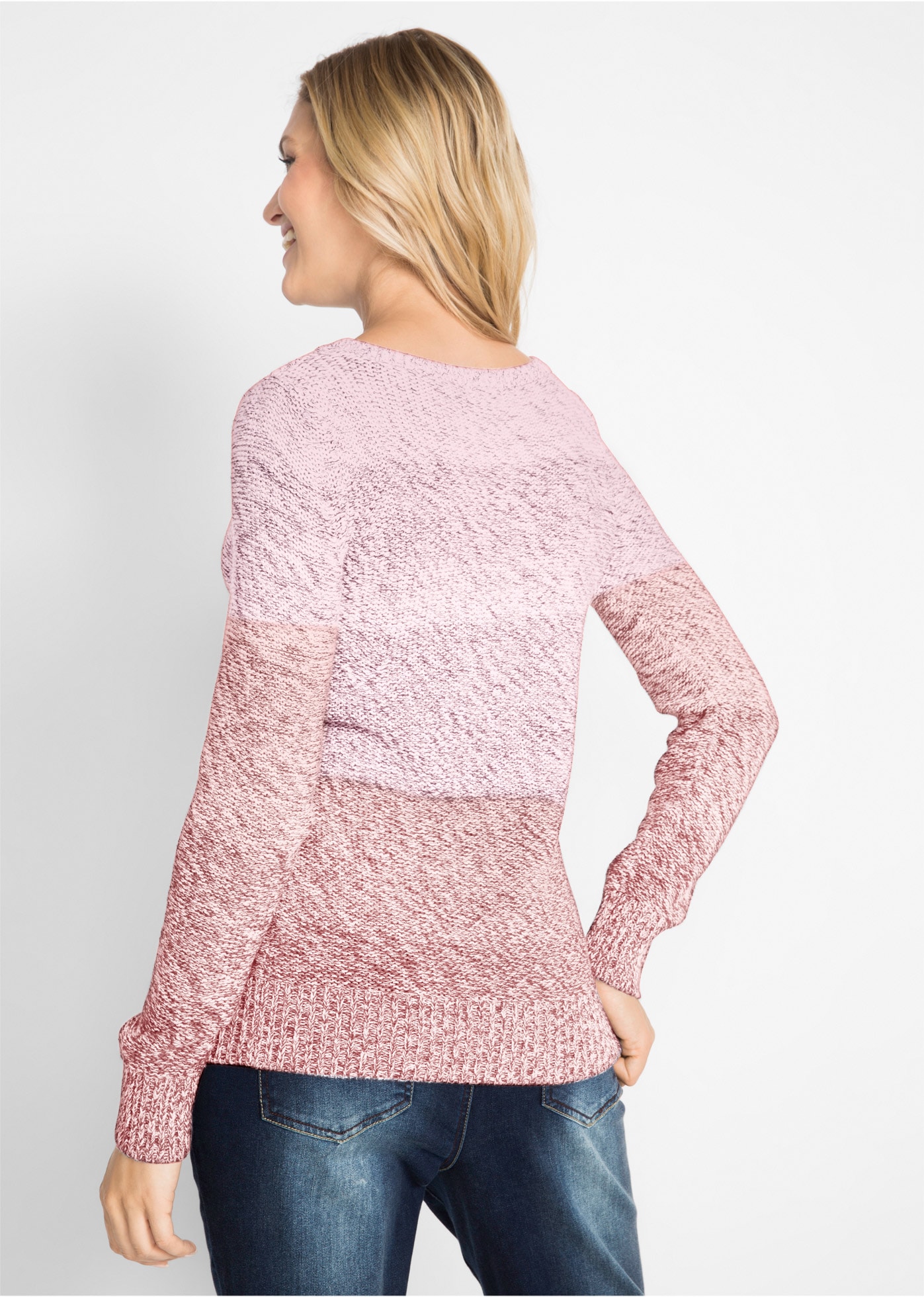 bonprix Strickpullover Grobstrick-Pullover mit Farbverlauf