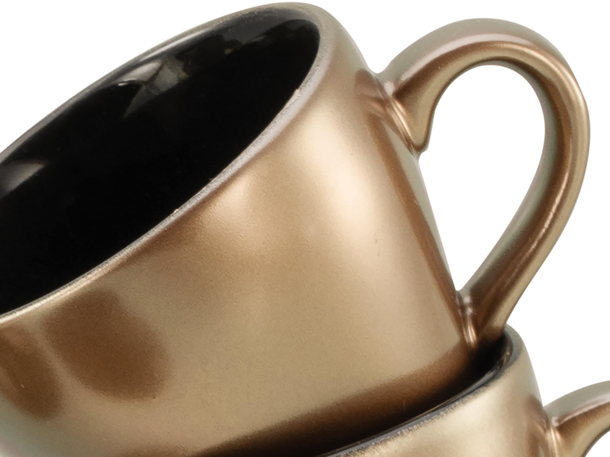 CreaTable Espressotasse »Golden Days Schwarz, Espressoset, 12-tlg.« Goldfarbene Spezialglasur