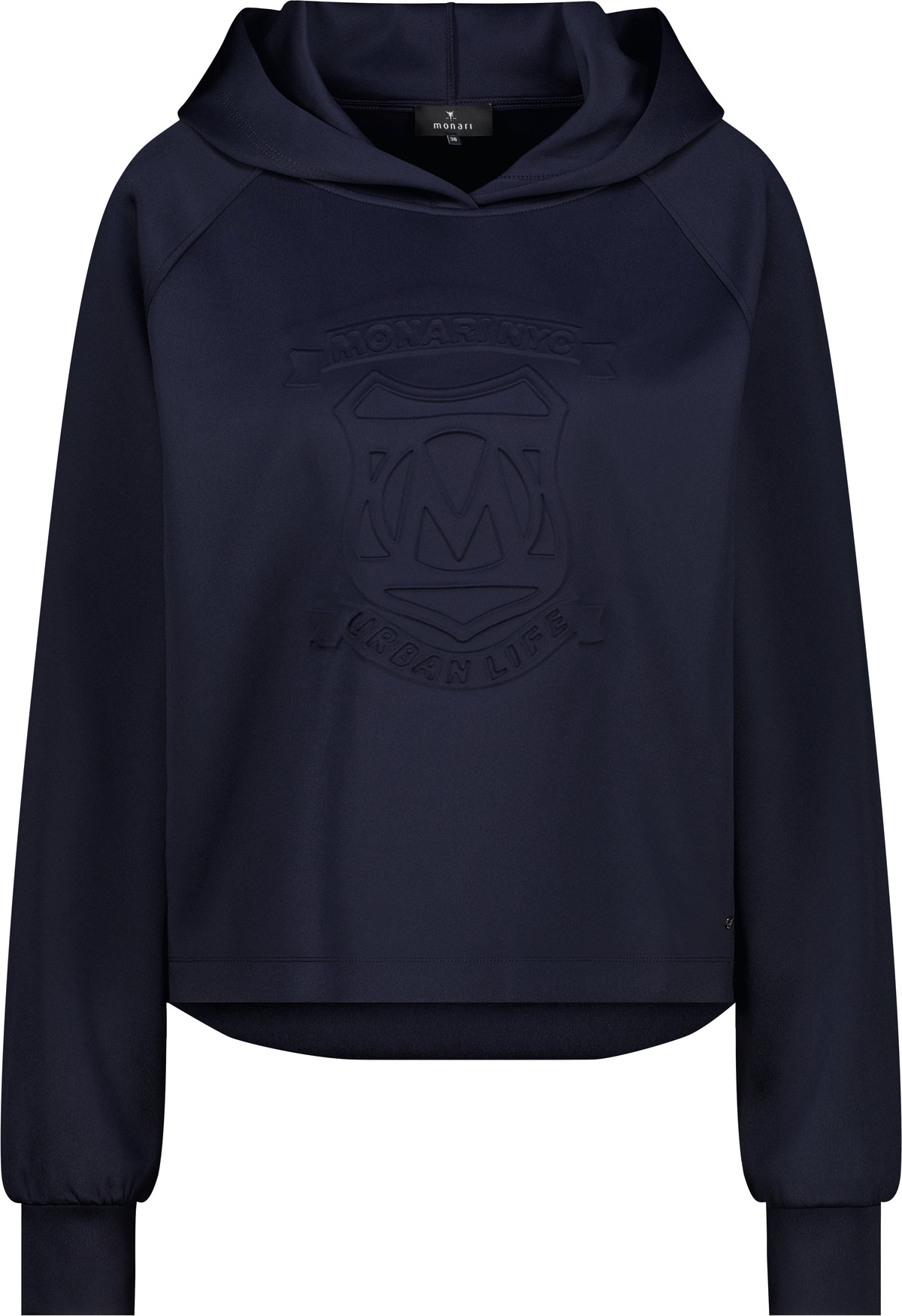 Monari Kapuzensweatshirt , Regular Fit, geprägtes Emblem
