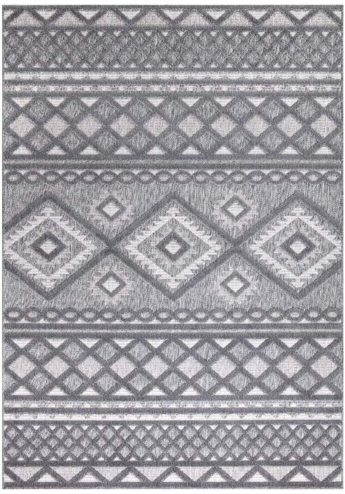 Carpet City Teppich »In-& Outdoorteppich Santorini 435, 3D-Effekt, Boho-Look«, rechteckig, 5 mm Höhe, Wetterfest & UV-beständig für Terrasse, Balkon, Küche, Flur