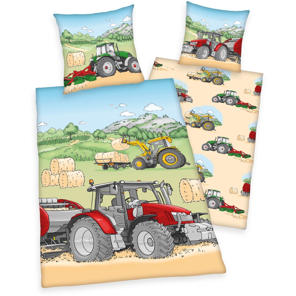 Herding Young Collection Kinderbettwäsche »Traktor«