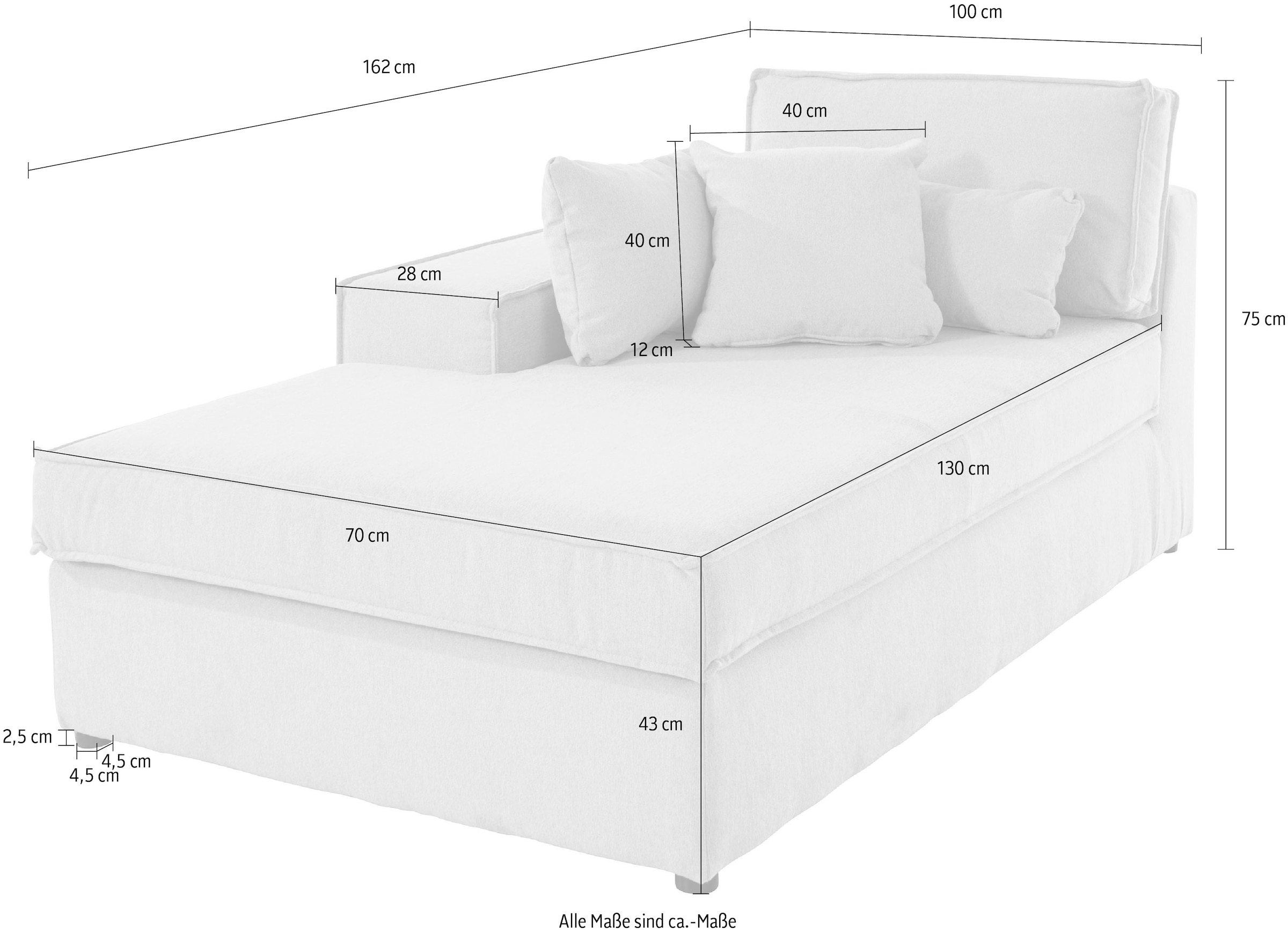 RAUM.ID Ottomane »Florid«, einzeln stellbar oder als Teil eines Modulsofas, auch in Cord