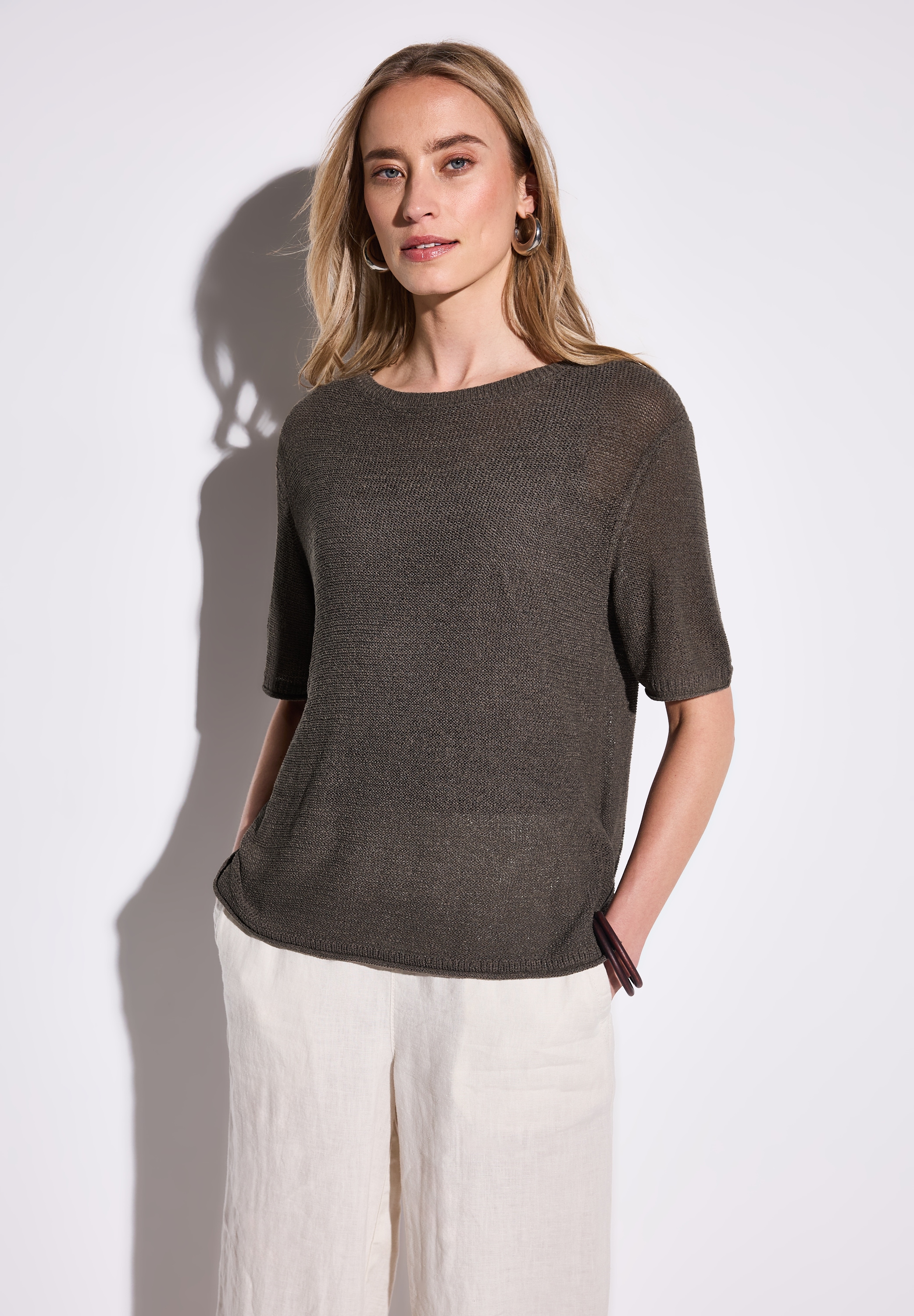 STREET ONE Strickpullover, mit seitlichen Schlitzen