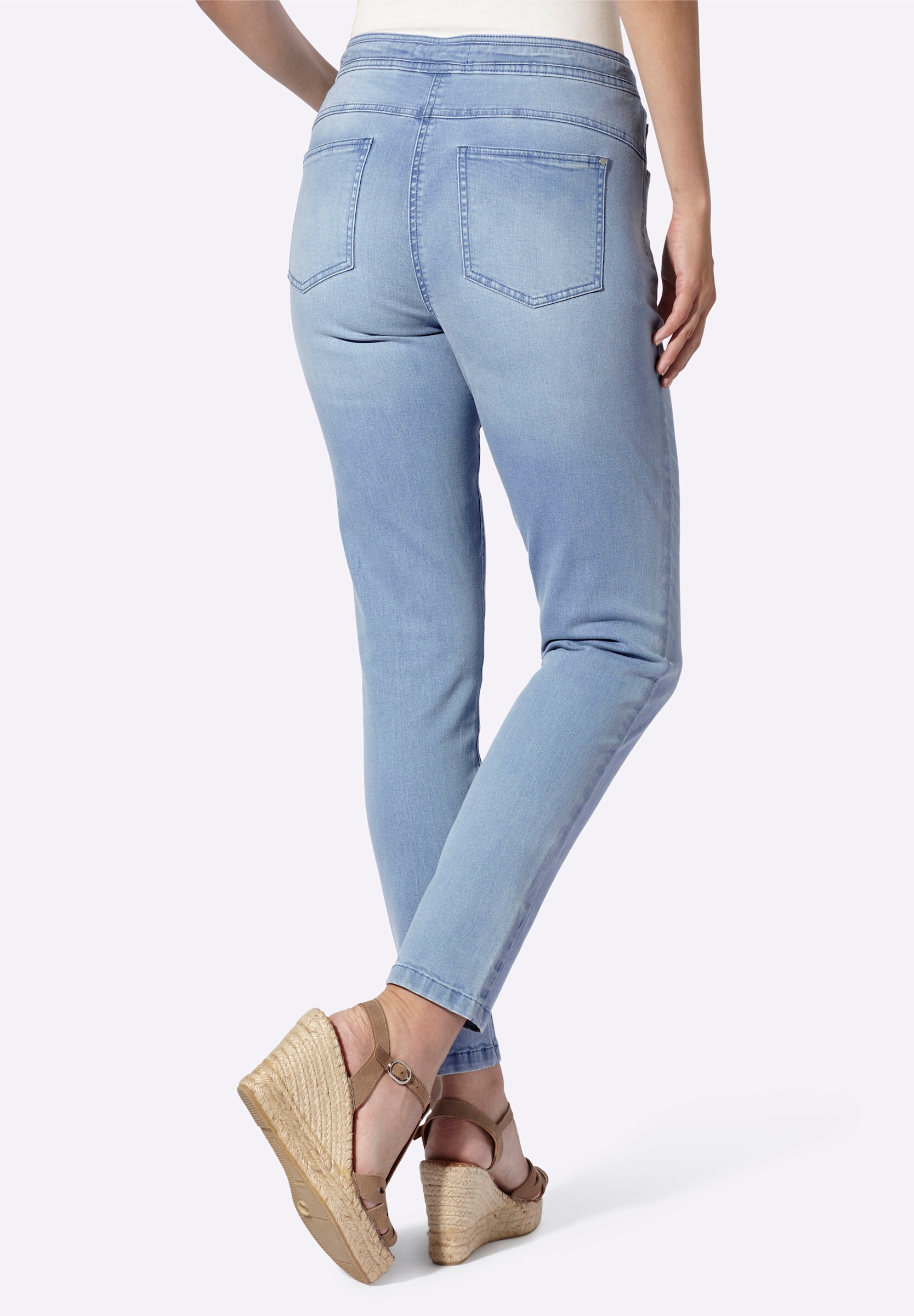 heine 5-Pocket-Jeans »Jeans 5-Pocket-Jeans mit Bindeband am Bund«