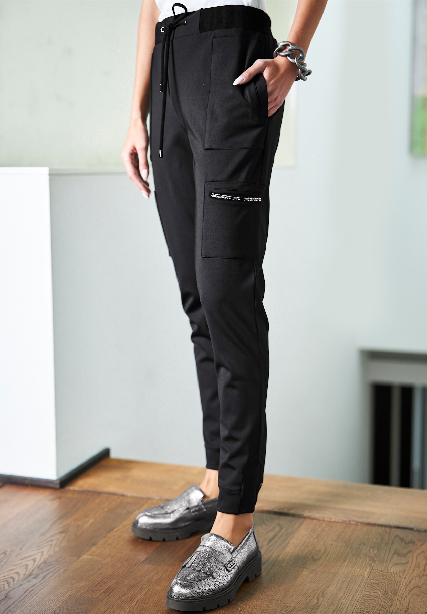 heine Schlupfhose »Jersey-Hose Jerseyhose mit Glitzersteinchen«
