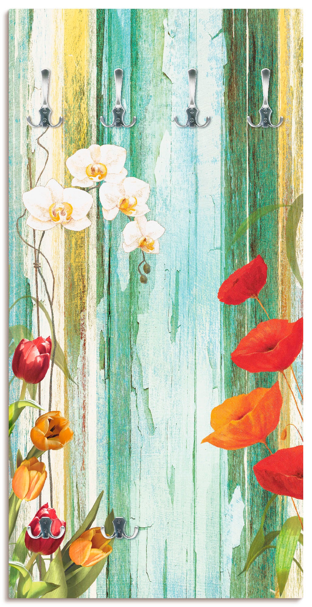 Artland Garderobenleiste »Bunte Blumen«, teilmontiert