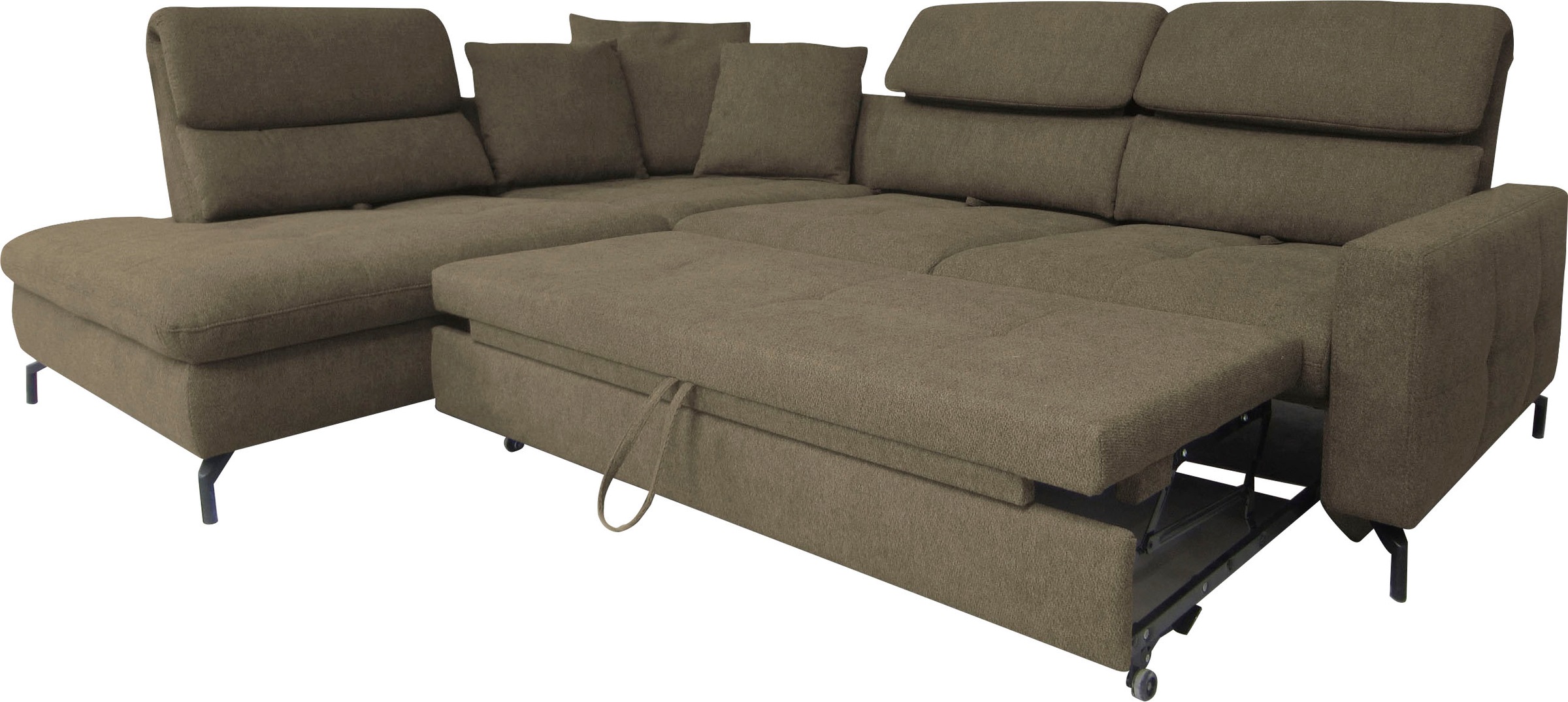 alina Ecksofa »Louis«, Breite 286 cm, Rückenlehnenverstellung, wahlweise mit Bettfunktion
