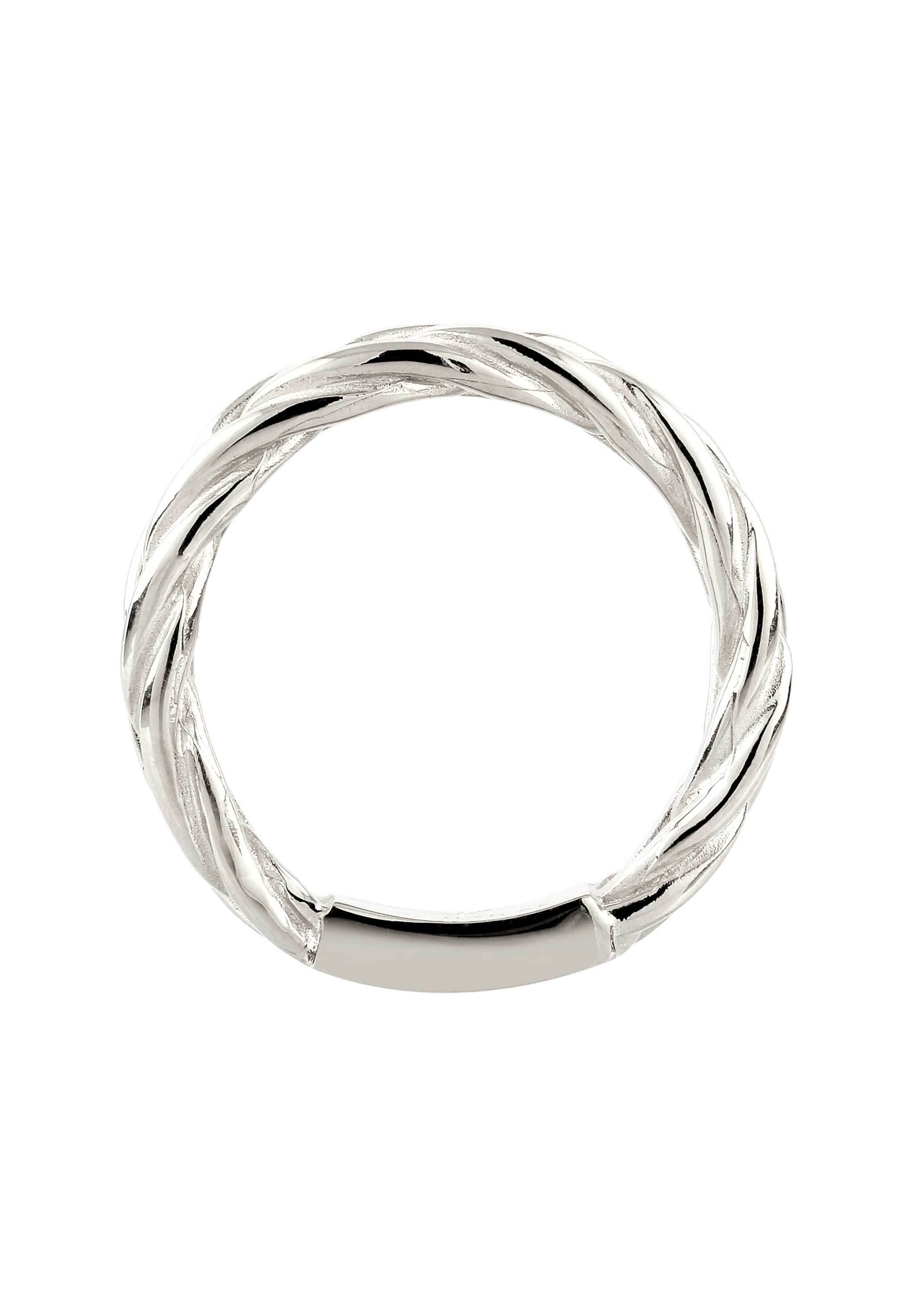 Kuzzoi Silberring »Ring Bandring Zopfkette Design 925 Sterling Silber«