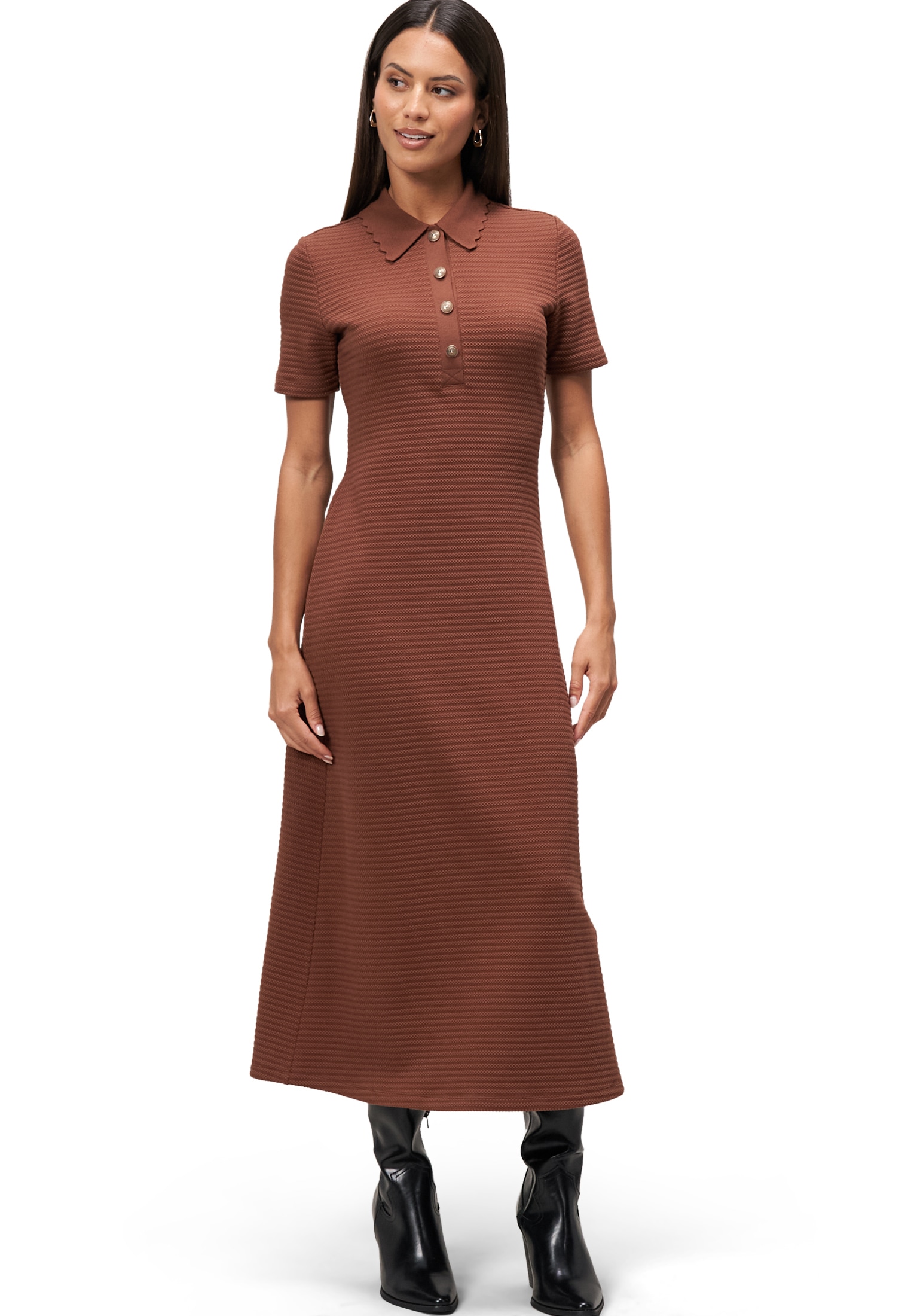 Zero Strickkleid »Strickkleid mit Polokragen«