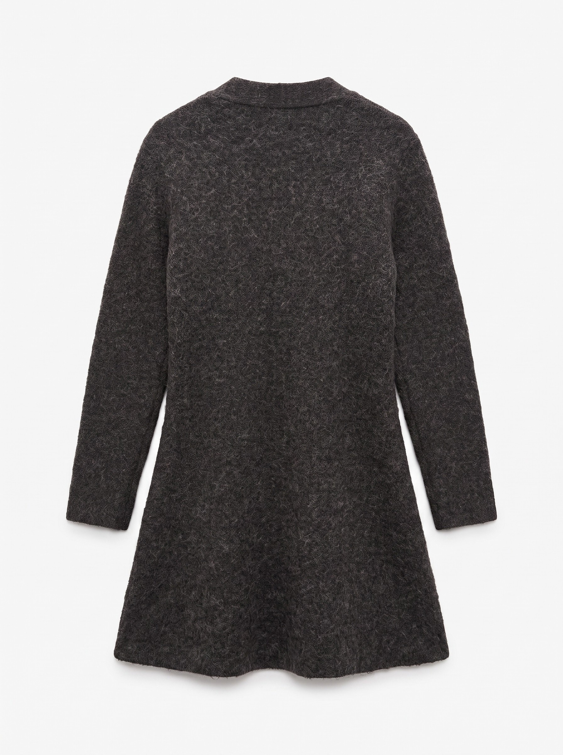 Vero Moda Strickkleid »VMDOFFYJAQUARD LS V-NK BUTTON DRESS NOOS« Materialmix