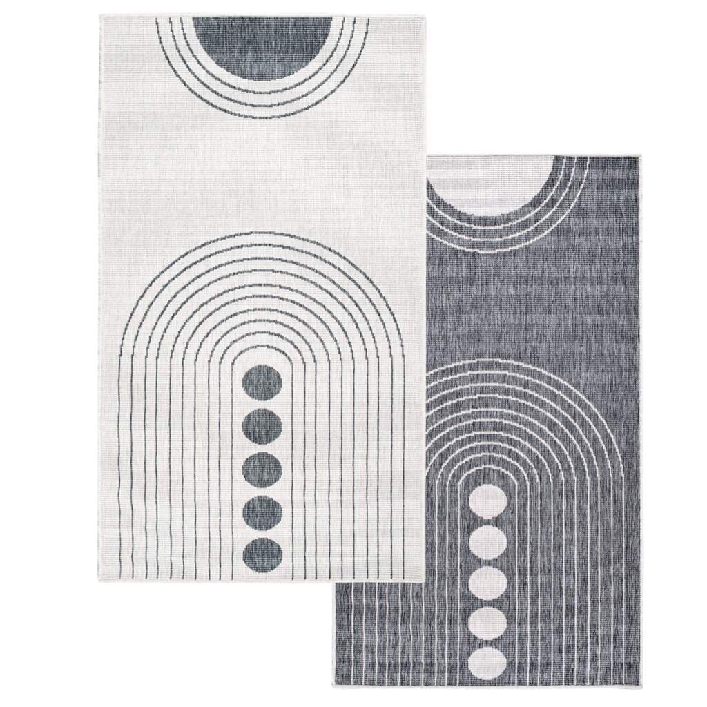 Carpet City Outdoorteppich »DUO RUG 5739« rechteckig 5 mm Höhe Wendeteppich Wetterfest In- & Outdoor, Balkon, Terrasse, Wohnzimmer