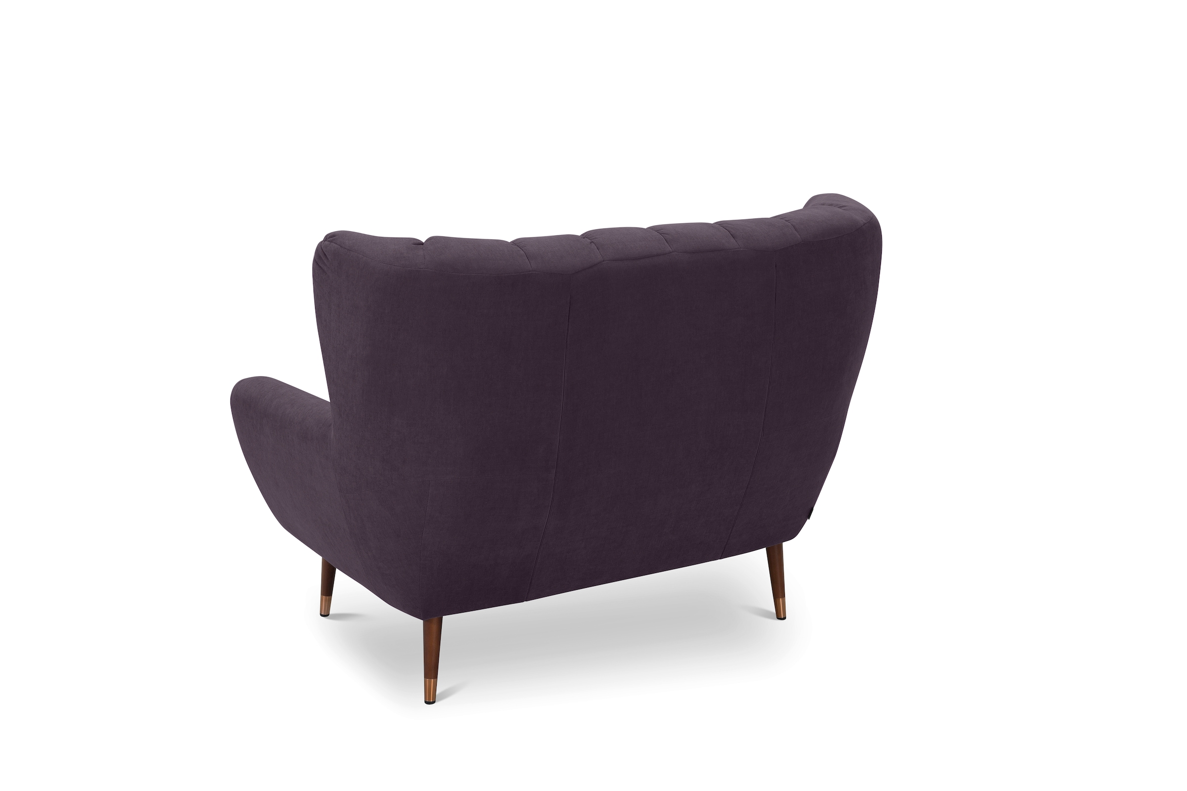 exxpo - sofa fashion 2-Sitzer »Polly, bequem mit hoher Rückenlehne, hohe Füße, Ohrensesselcouch«, Küchensofa, hochwertige Bezugsvarianten und aktuelle Farben