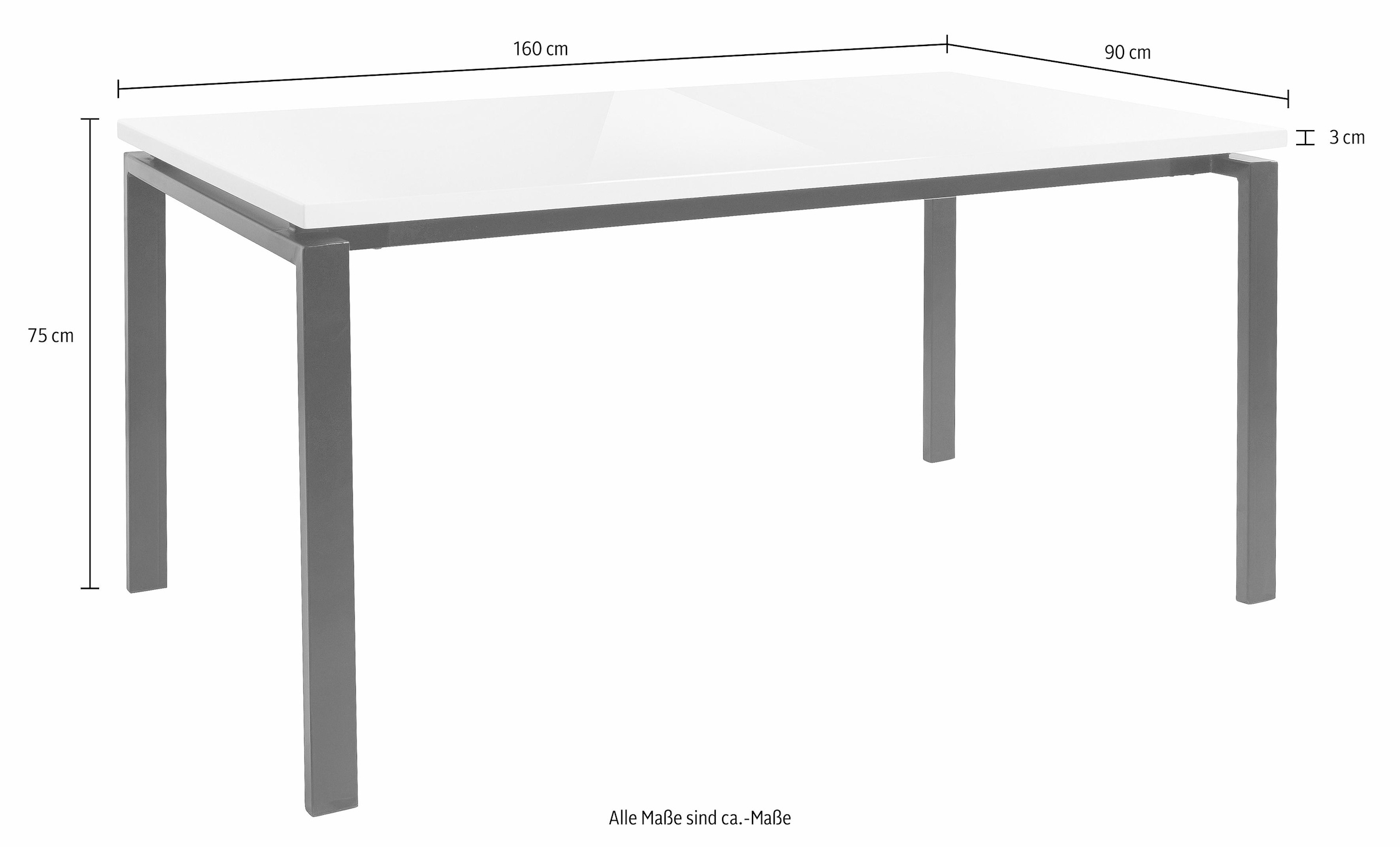 INOSIGN Esstisch, Breite 120 oder 160 cm