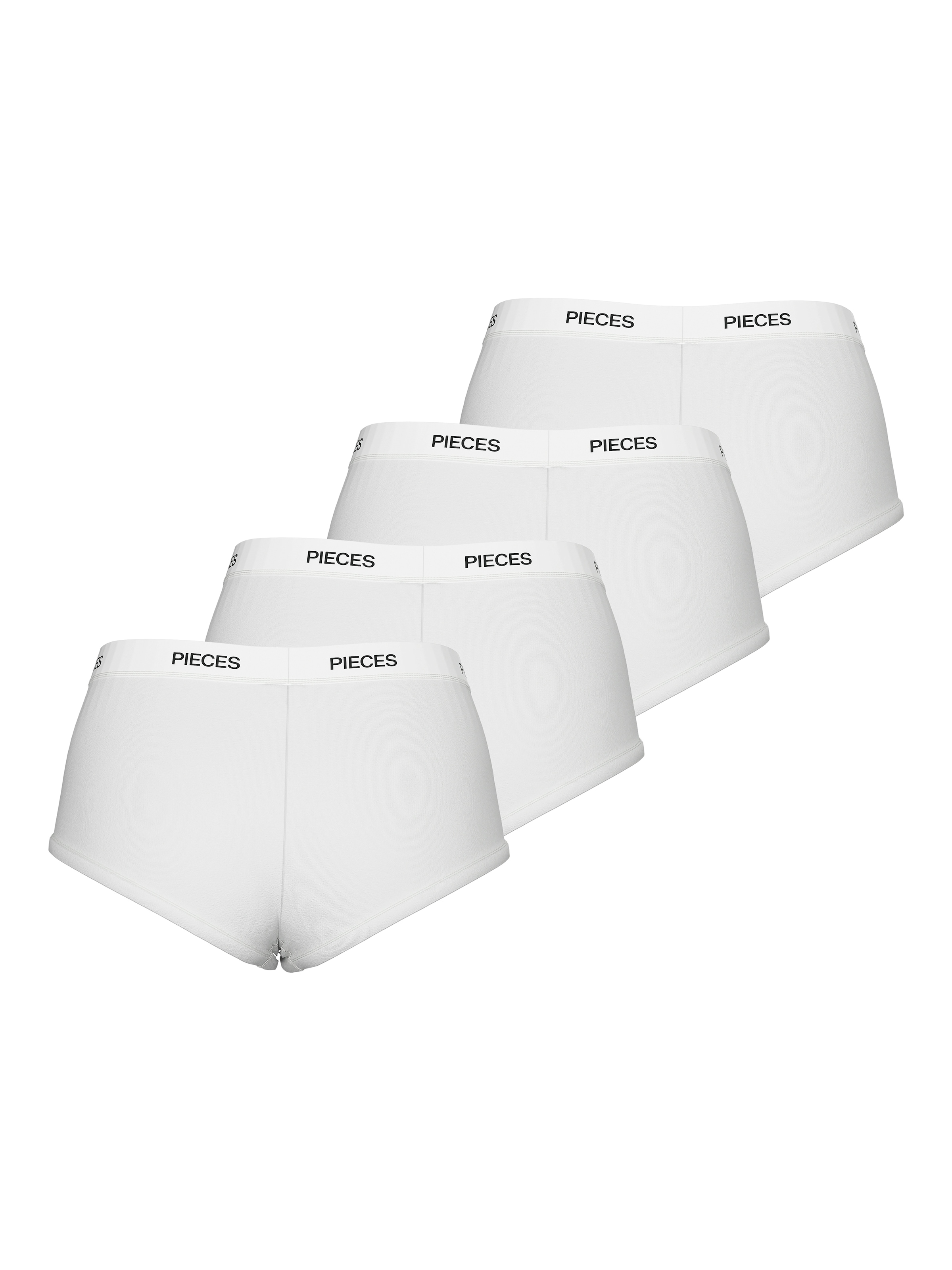 pieces Hipster »PCLOGO LADY 4 PACK SOLID NOOS BC«, (Packung, 4 St., 4er-Pack)