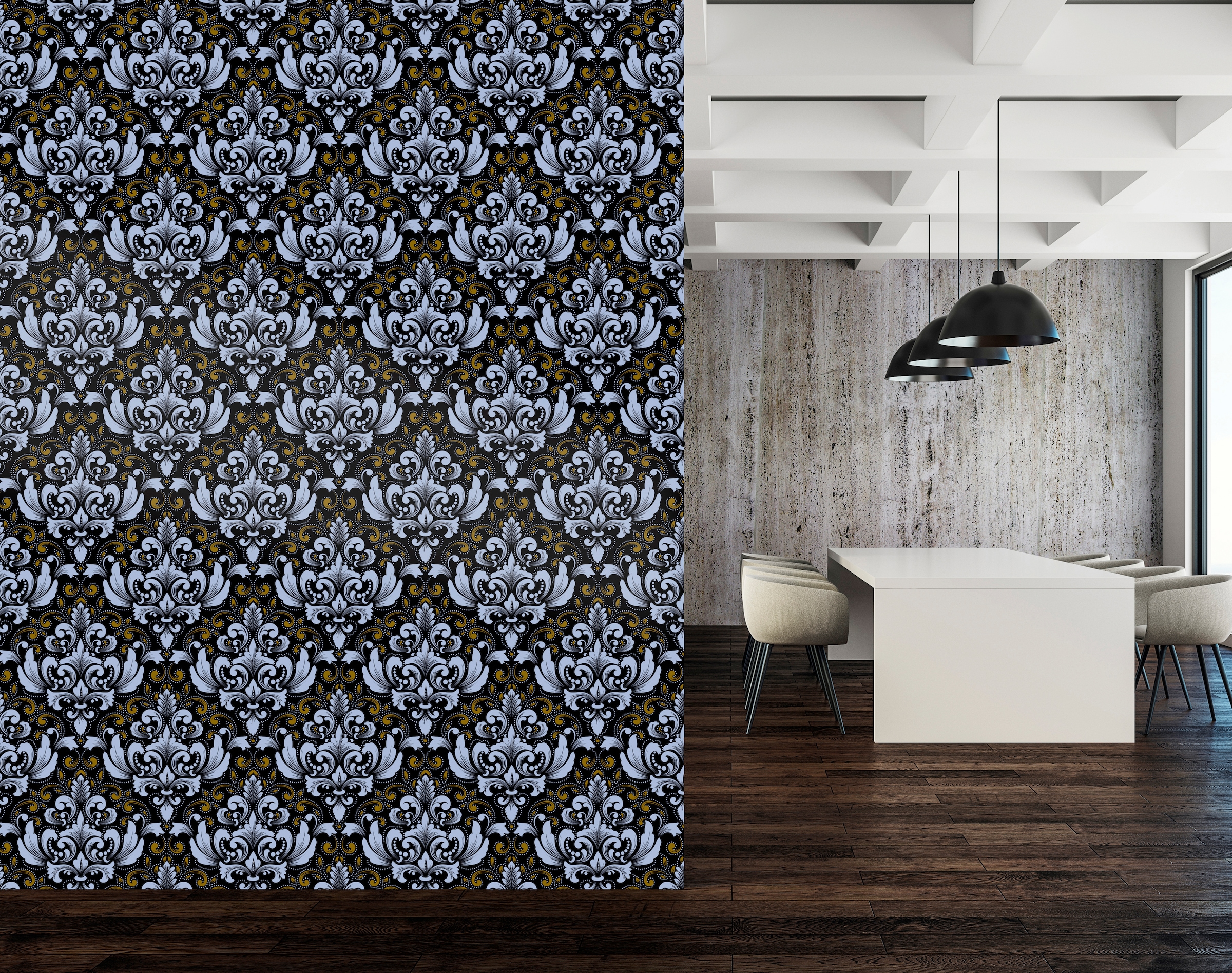 queence Vinyltapete »Leona« Barock | Kunst | bedruckt glatt 90x250cm, selbstklebend, kinderleichte Anbringung, , Sticker