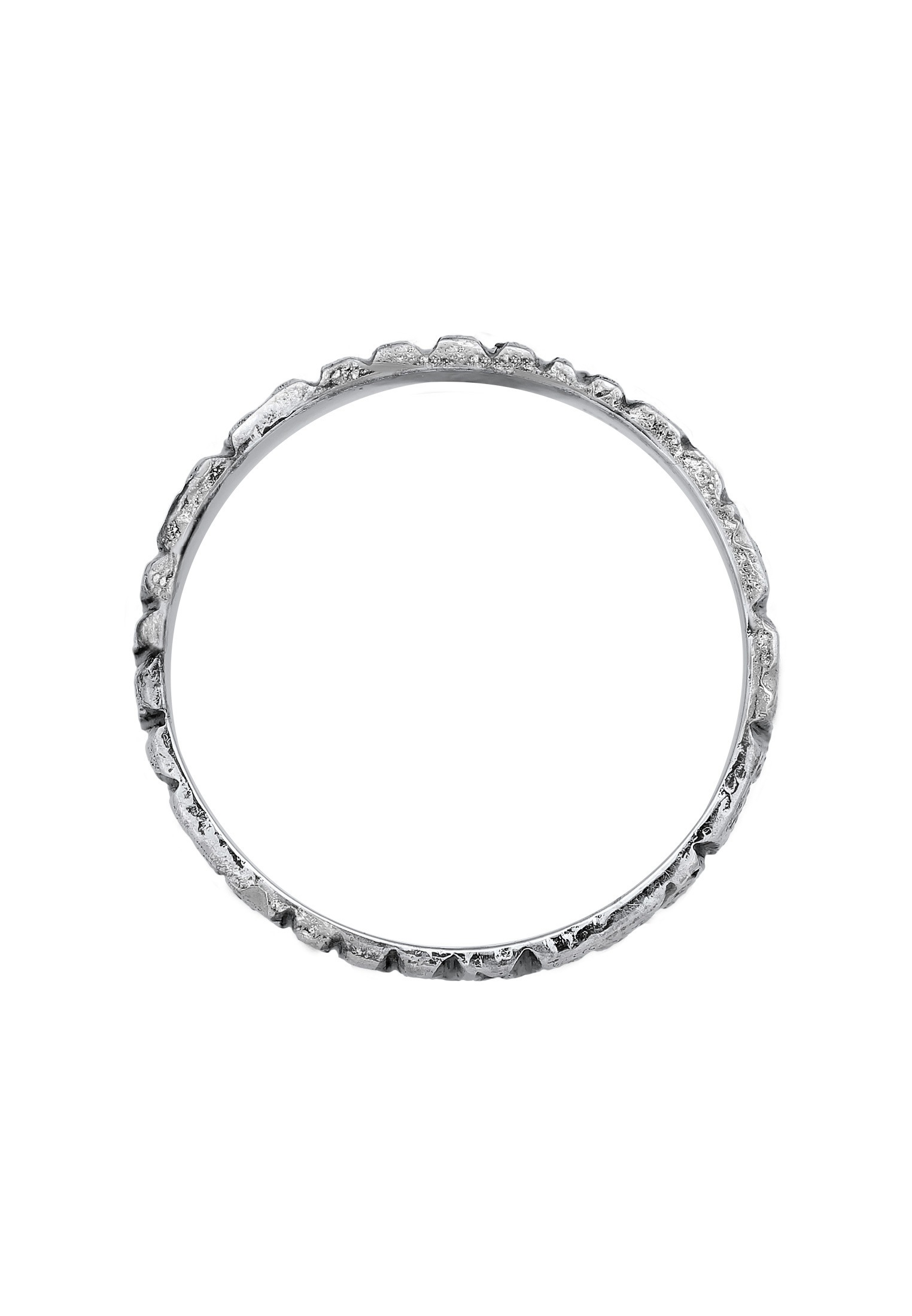 Kuzzoi Silberring »Ring Bandring Breit Struktur Gehämmert 925 Silber«