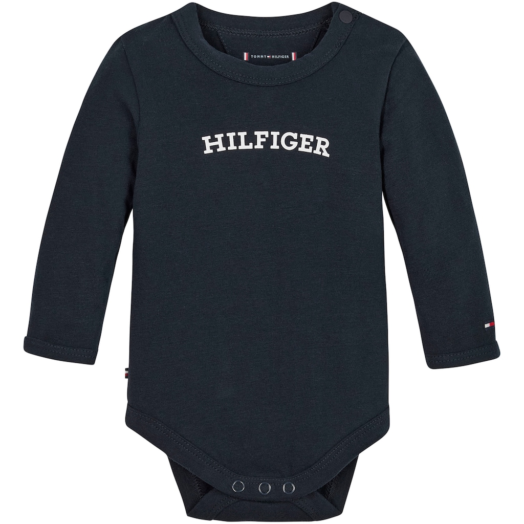 Tommy Hilfiger Body »BABY CURVED MONOTYPE BODY L/S«, mit Hilfiger Logo-Schriftzug & Flag