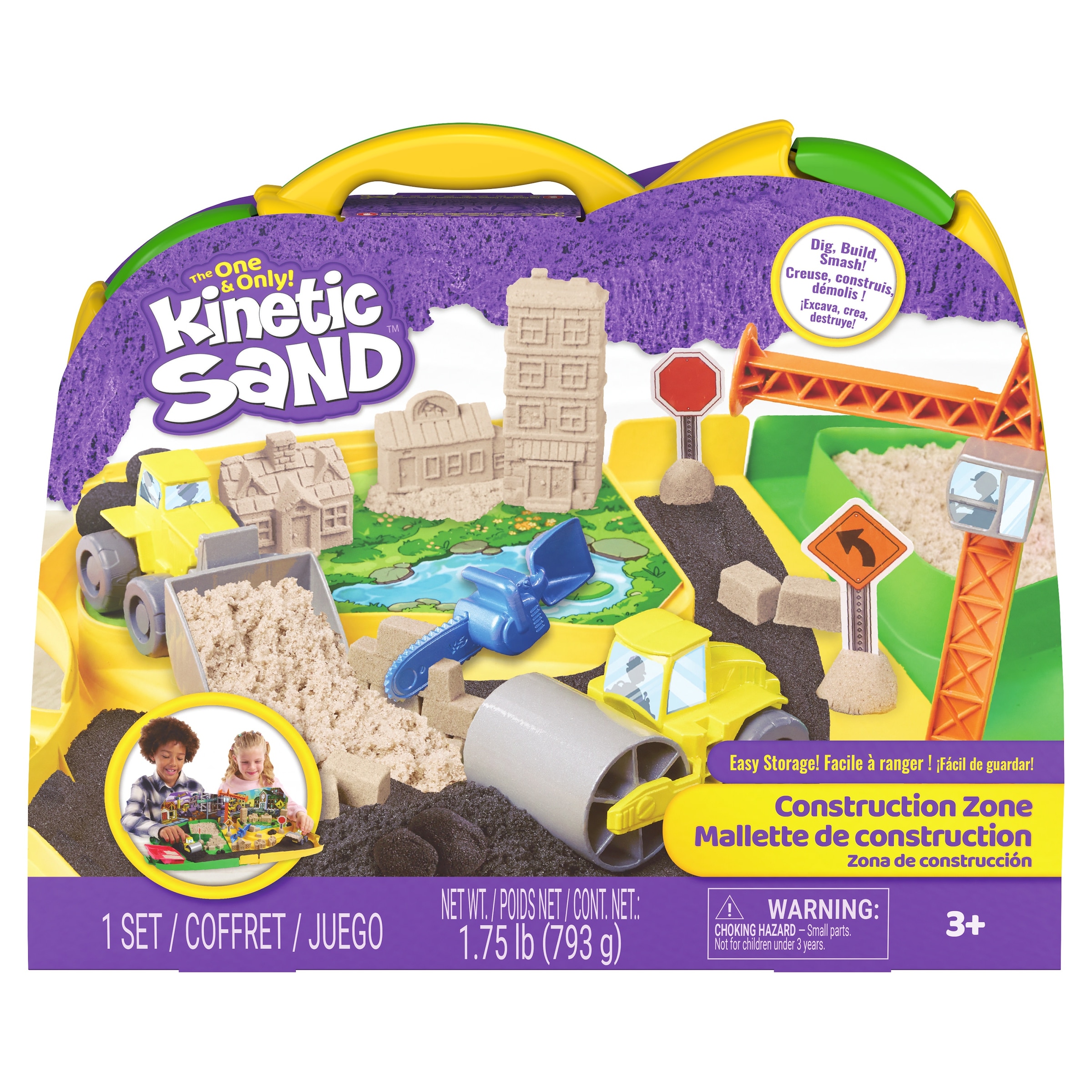 Spin Master Kreativset »Kinetic Sand Deluxe Baustellen-Koffer«