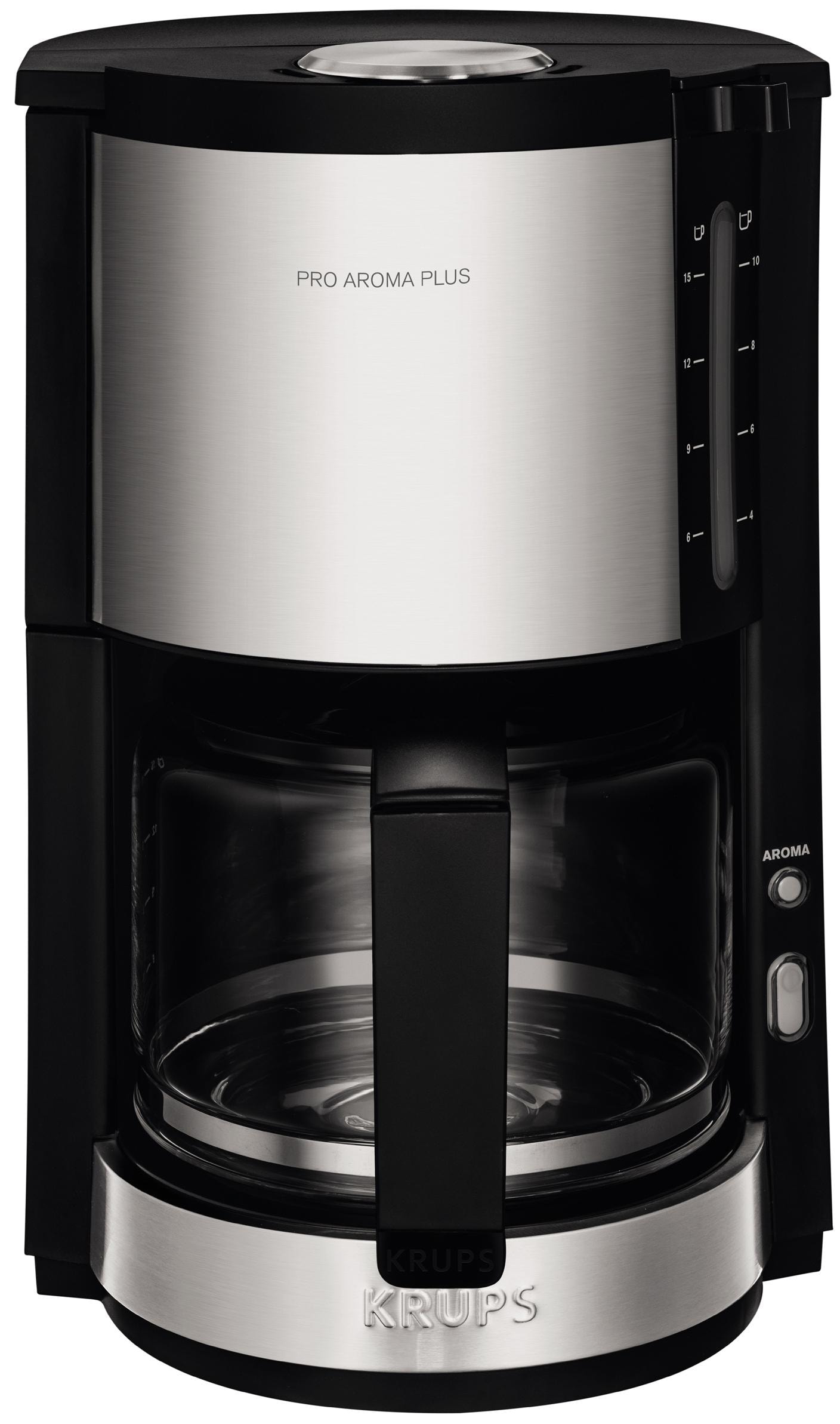 Krups Filterkaffeemaschine »ProAroma Plus KM321«, 1,25 l Kaffeekanne, Papierfilter, 1x4, 1,25l Kaffeekanne, Papierfilter 1x4, mit Aromaschalter, 1100 Watt