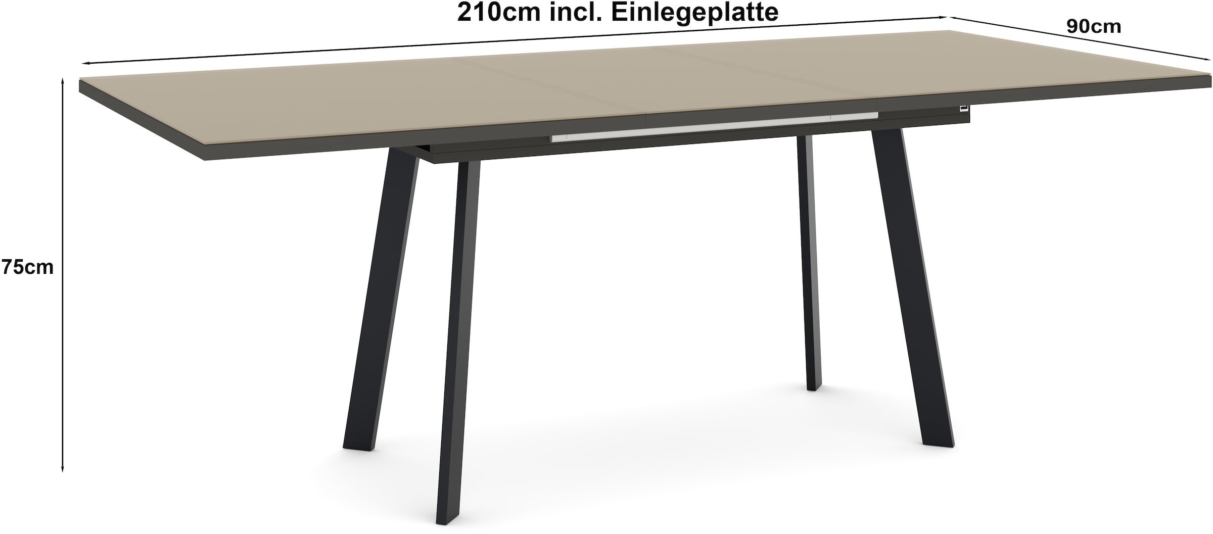 set one by Musterring Esstisch »Reno« 1 Stk. tlg. Mit Vierkantfuß, wählbaren Gestellen und Plattenfarben