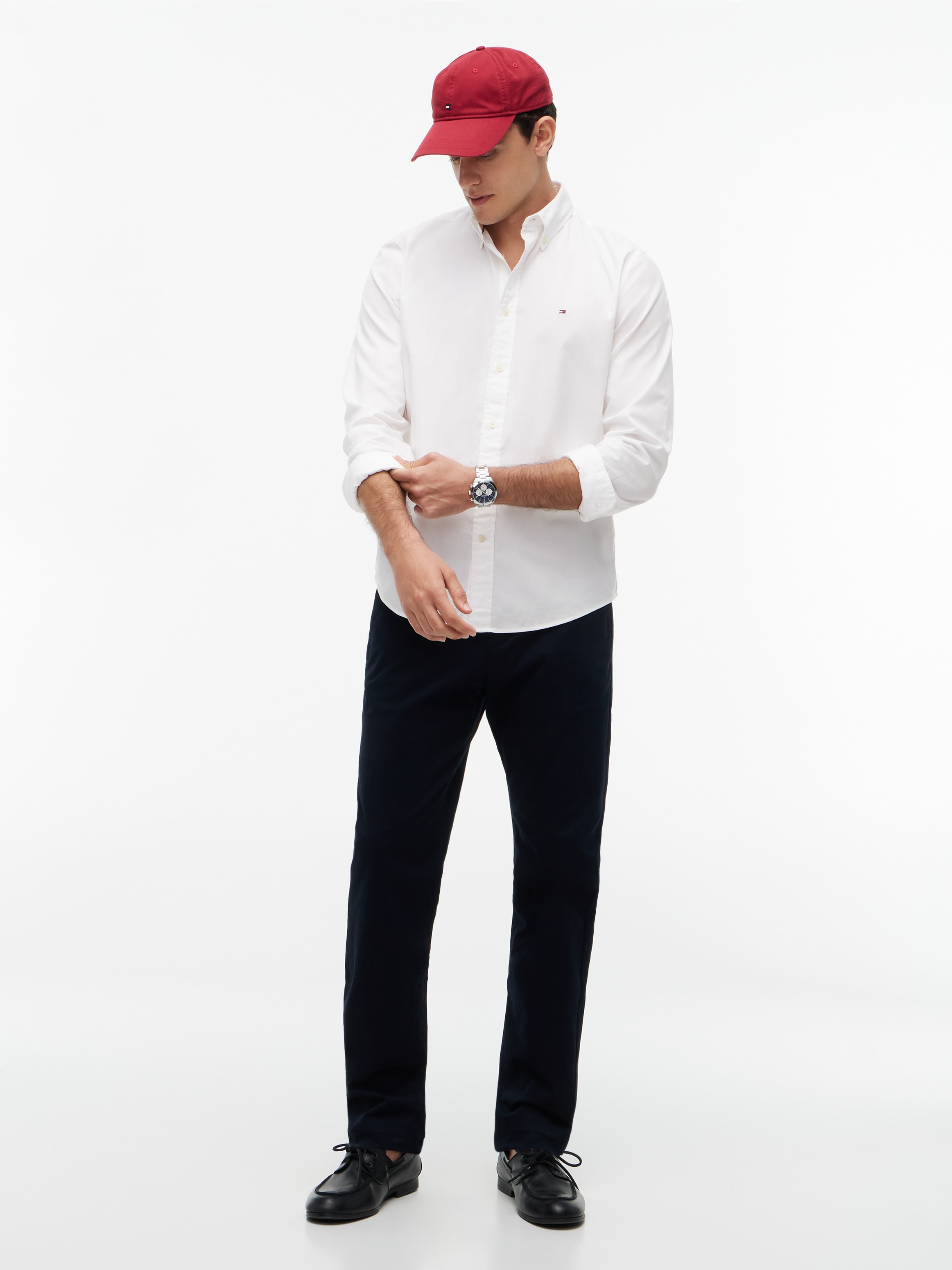 Tommy Hilfiger Langarmhemd »CORE FLEX POPLIN SOLID Regular Fit SHIRT« Regular Fit Flex Cotton
