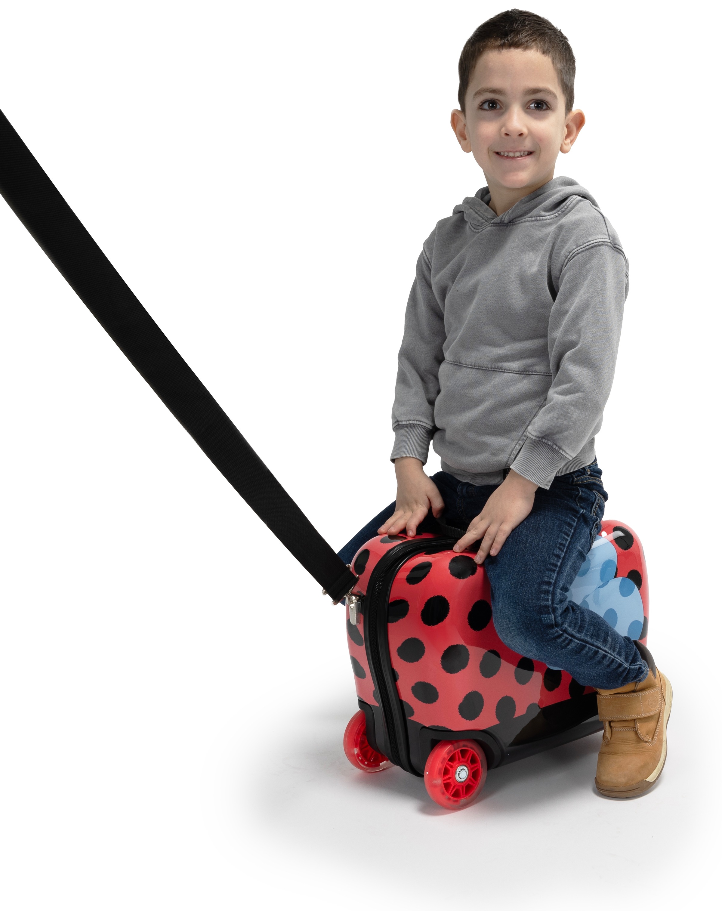 Heys Kinderkoffer »Kinderkoffer Heys Kids Ride-On Luggage, 16 cm«, 4 Rollen, Heys x Joachim Llambi Kindergepäck Kindertrolley Marienkäfer