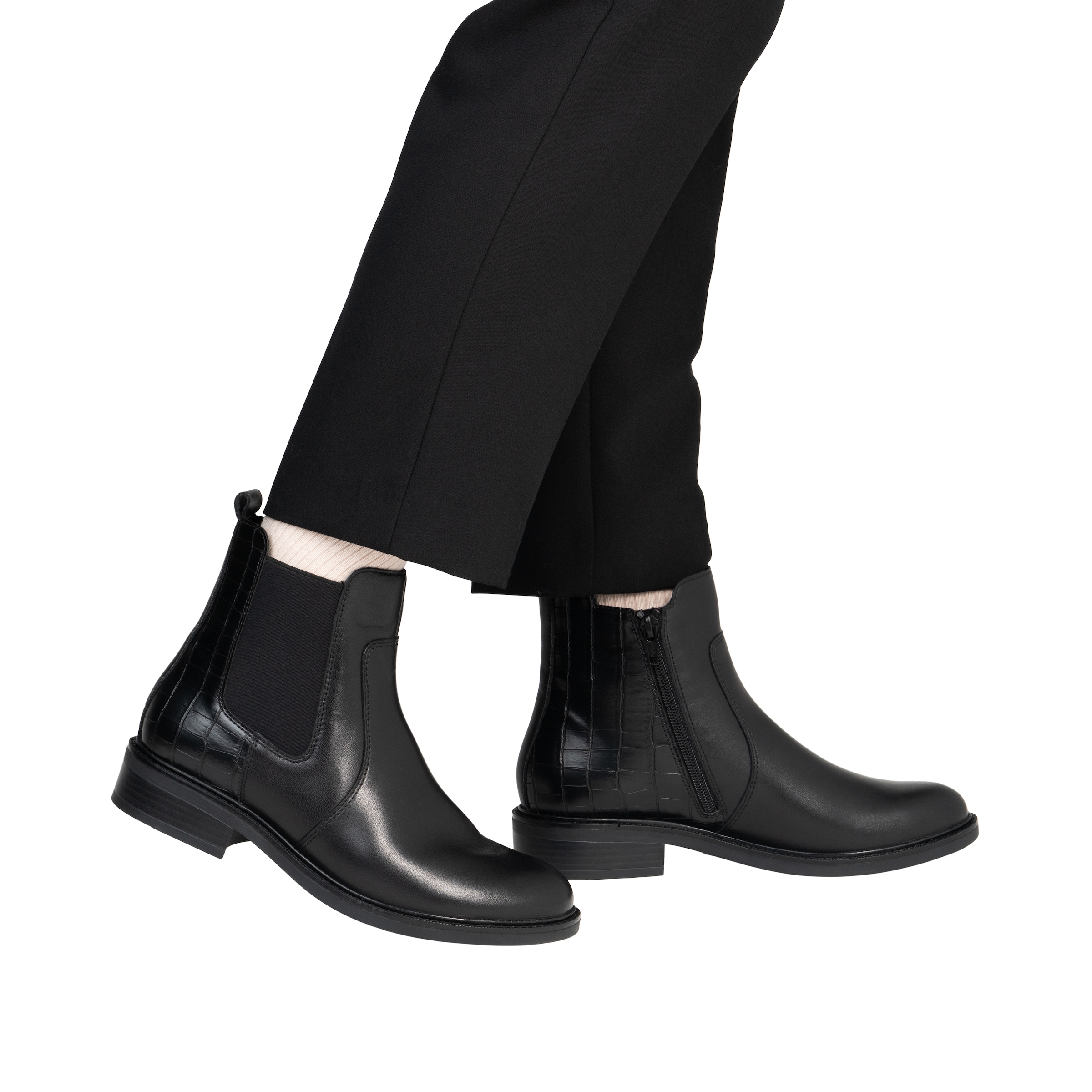 Remonte Chelseaboots  Stiefelette, Business-Boots mit Stretch, Blockabsatz
