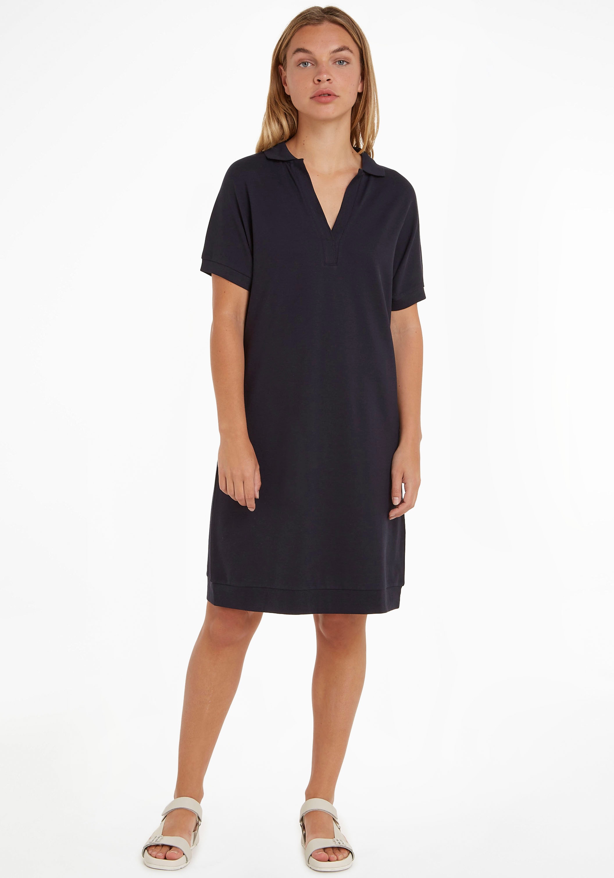 Tommy Hilfiger Polokleid »RELAXED LYOCELL POLO KNEE DRS SS«, mit Polokragen ohne Knöpfe kaufen