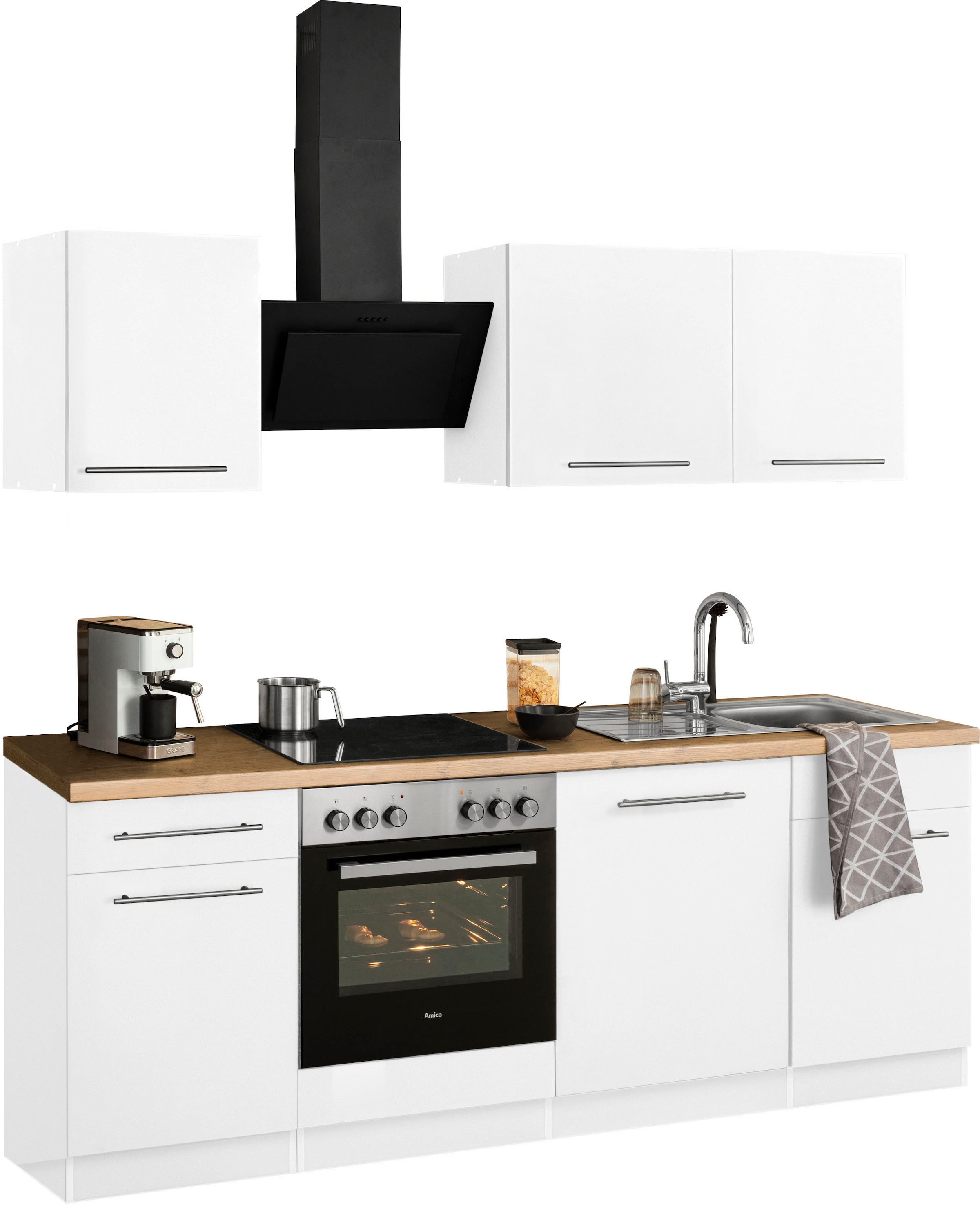 wiho Küchen Küchenzeile "Unna" ohne E-Geräte, Breite 220 cm