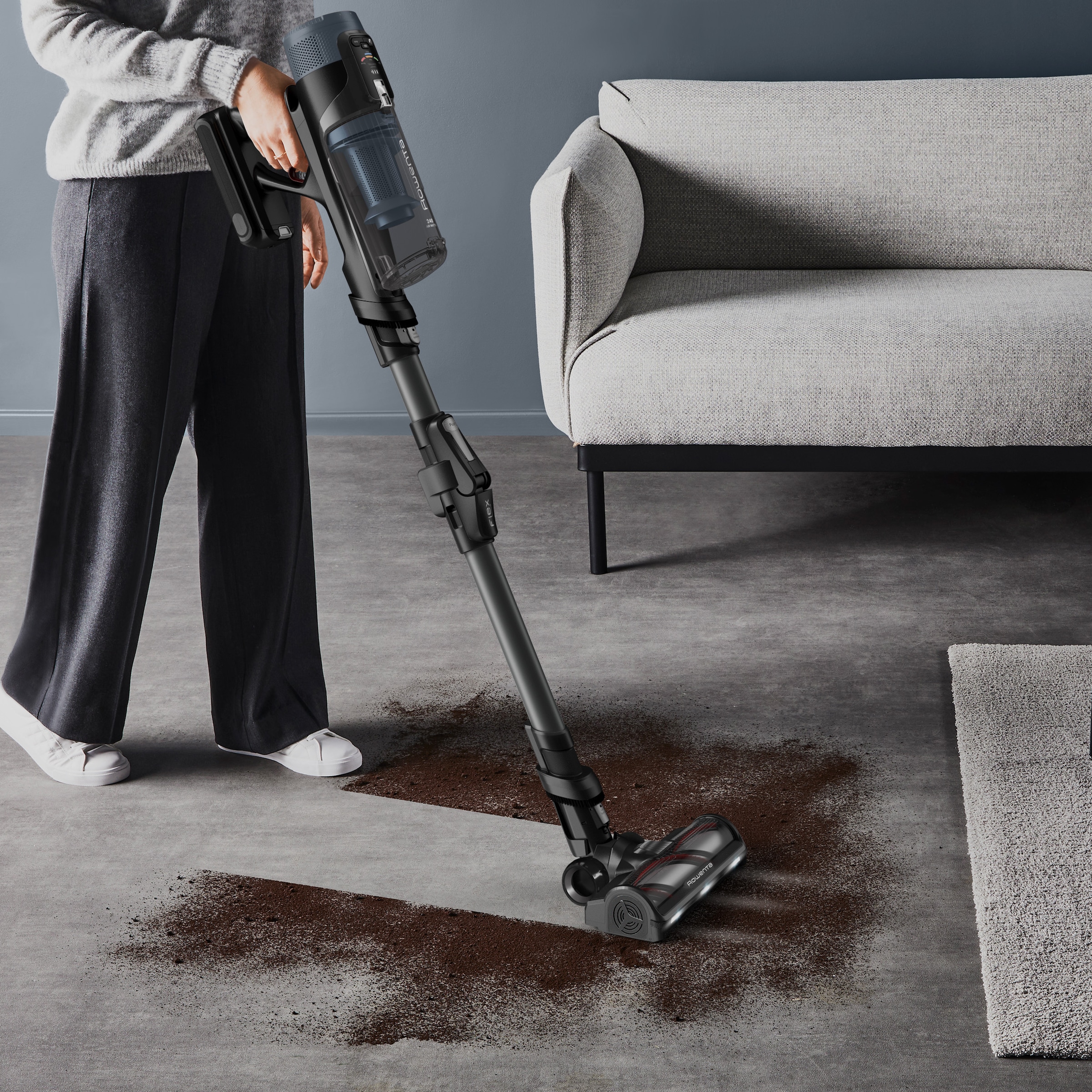 Rowenta Akku-Hand-und Stielstaubsauger »X-Force Flex 14.80 RH9B36«, 240 AW, Smart Control Display, 90 Min. Autonomie, Flex-Technologie