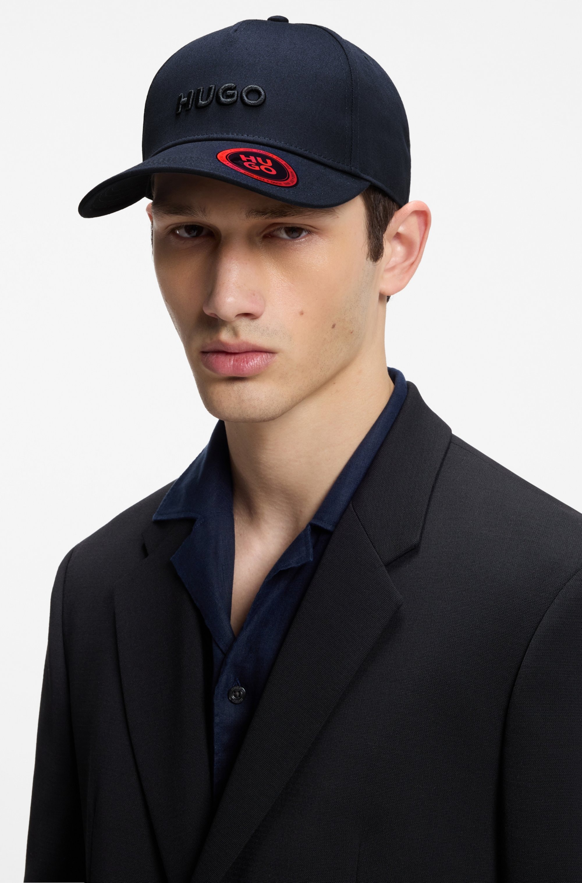 HUGO Baseball Cap mit 3D Logostickerei, verstellbarer Verschluss, unisex