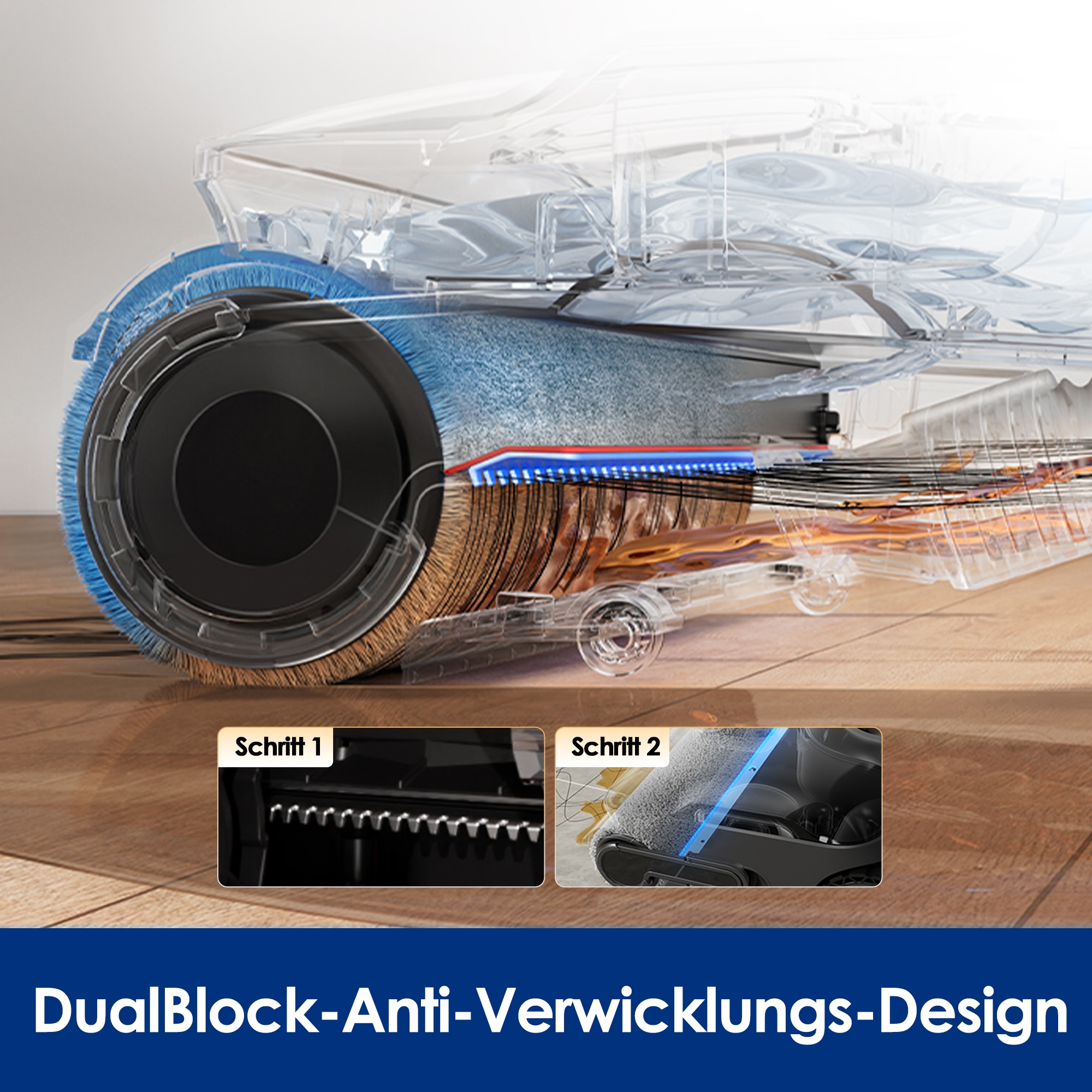 Tineco Nass-Trocken-Sauger »FLOOR ONE S7 Fold Elite, schlankes Design, 22.000pa, 70 Min Laufzeit« Auto-Anpassung der Saugleistung, 85° C Heißluft Trocknung, Knickgelenk