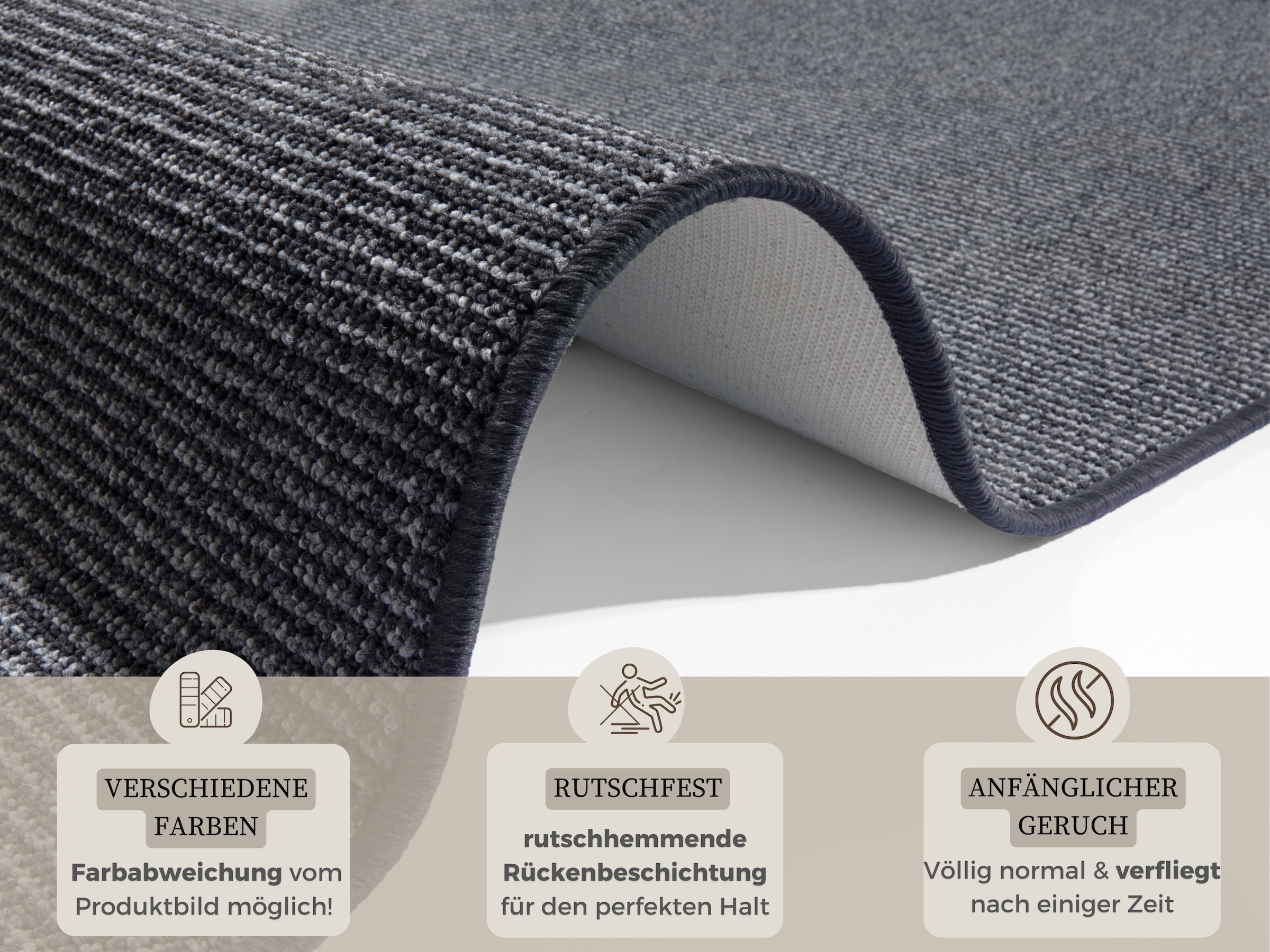 HANSE Home Läufer »Bouclé«, rechteckig, 5 mm Höhe, rutschfest, Sisal Optik, Teppich, Küche, Flur, schlicht, umkettelt