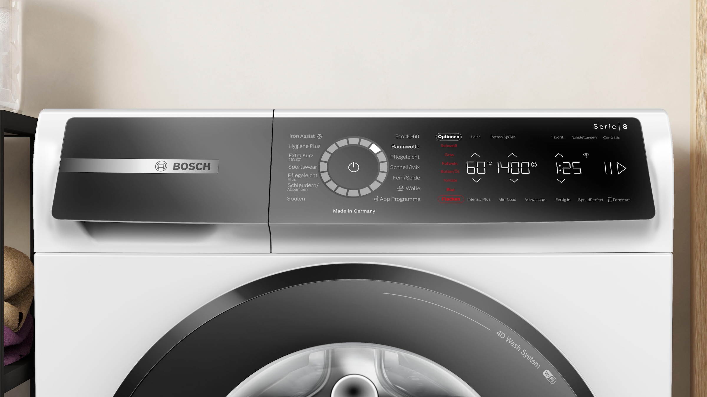 BOSCH Waschmaschine »WGB254030«, Serie der 50 reduziert Garantie 8, 3 XXL Iron 10 Jahren 1400 U/min, % Dampf Assist mit dank Falten WGB254030, kg
