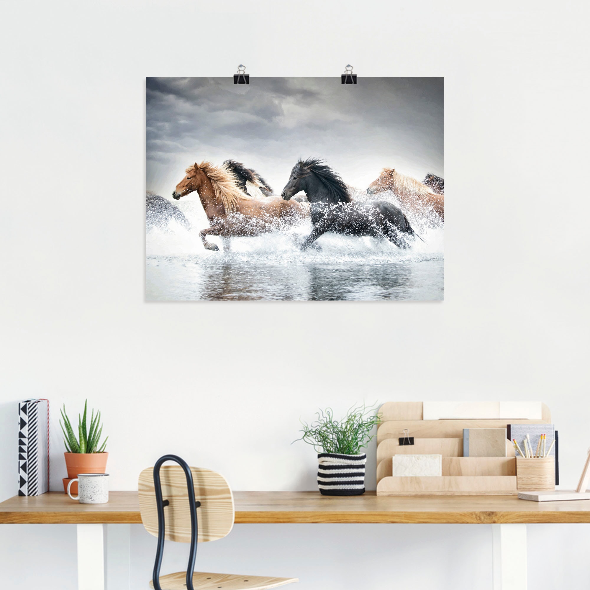 Artland Wandbild »Pferderennen V« Pferdebilder 1 Stk. tlg. als Leinwandbild, Poster in verschied. Größen