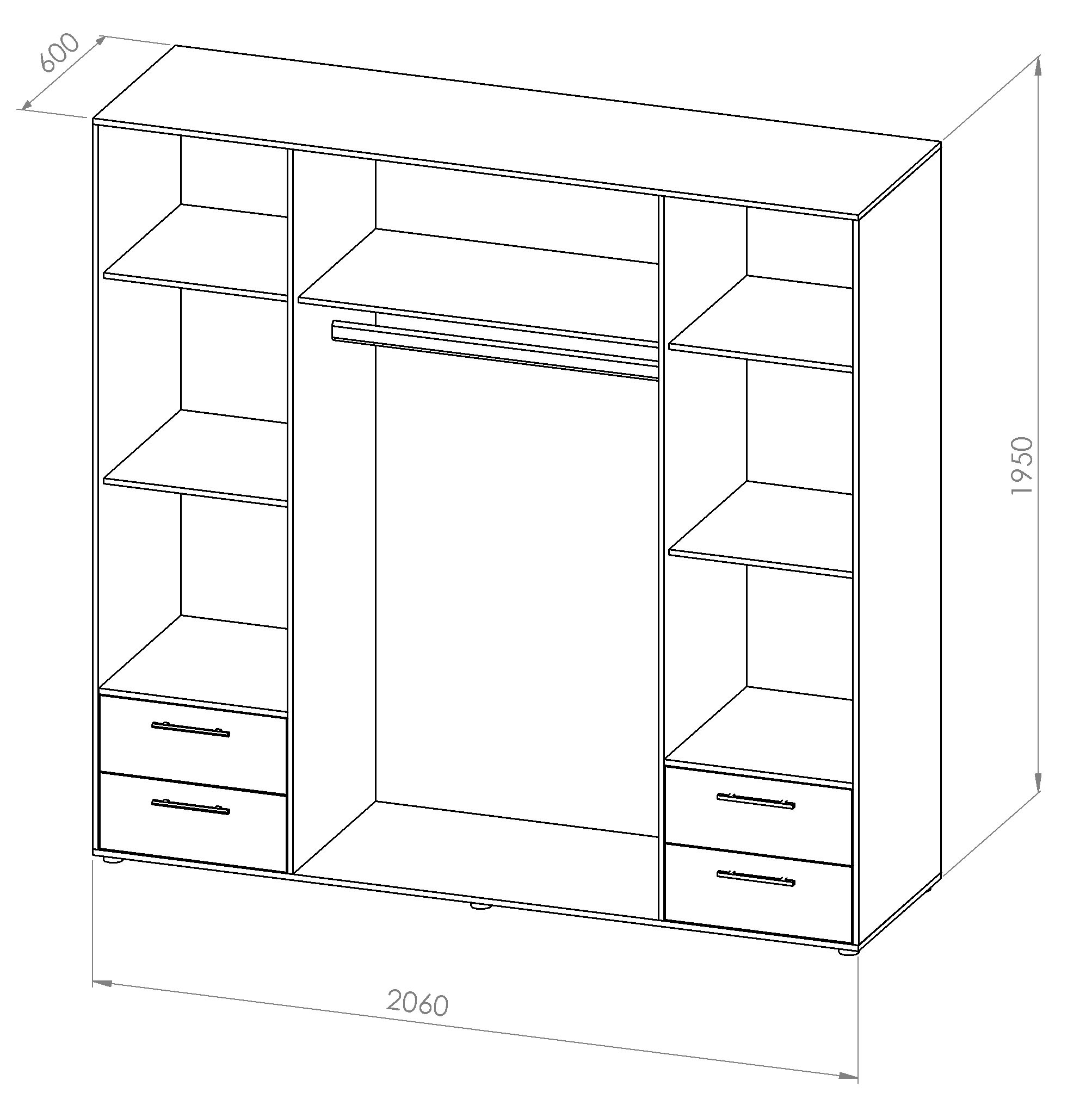 Schlafkontor Kleiderschrank »Valencia«