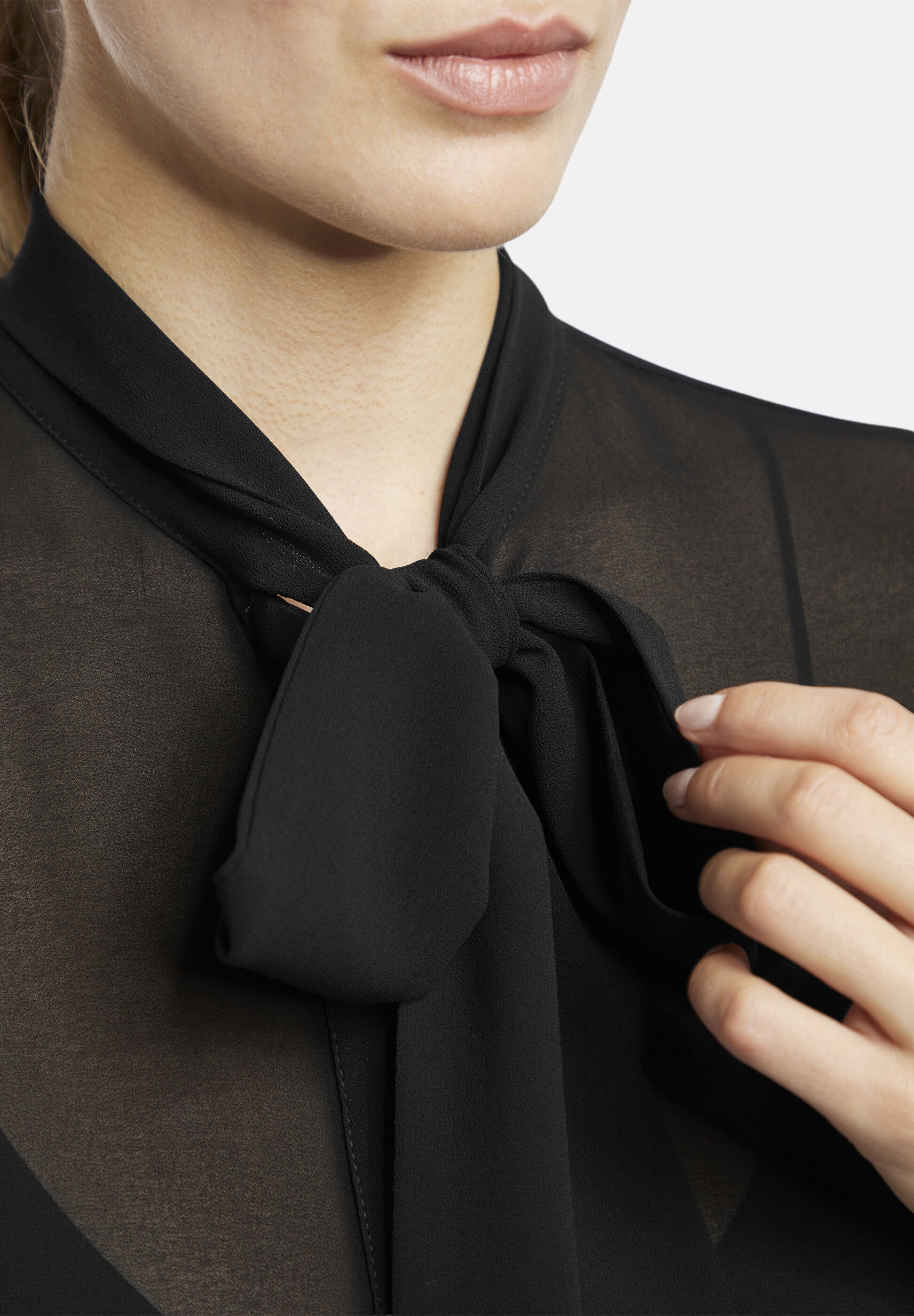 Nicowa Schlupfbluse »Elawi« Chiffonbluse mit Schleifenbindung