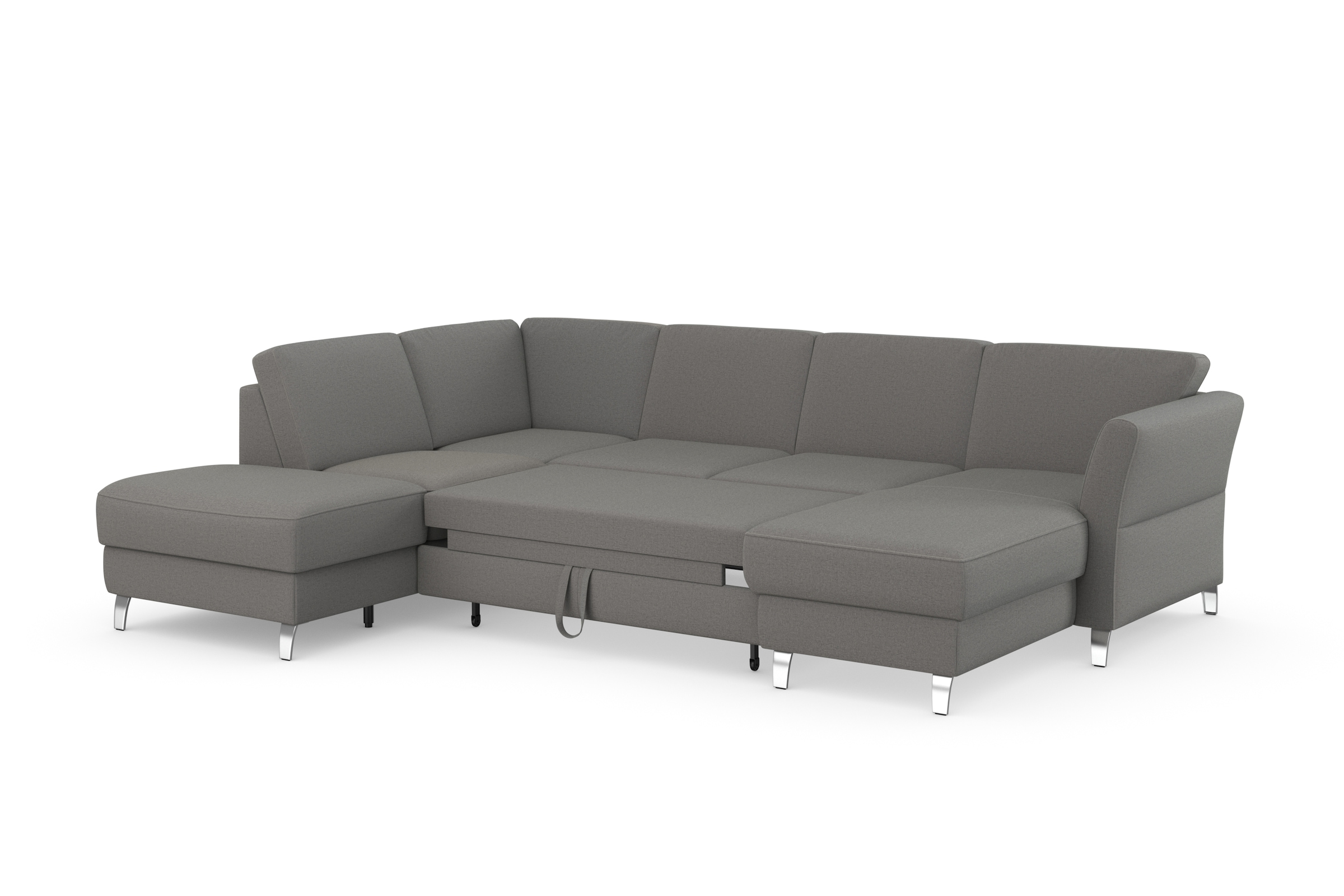 sit&more Wohnlandschaft »Visby U-Form«, Wahlweise mit Bettfunktion und Stauraum, frei im Raum stellbar