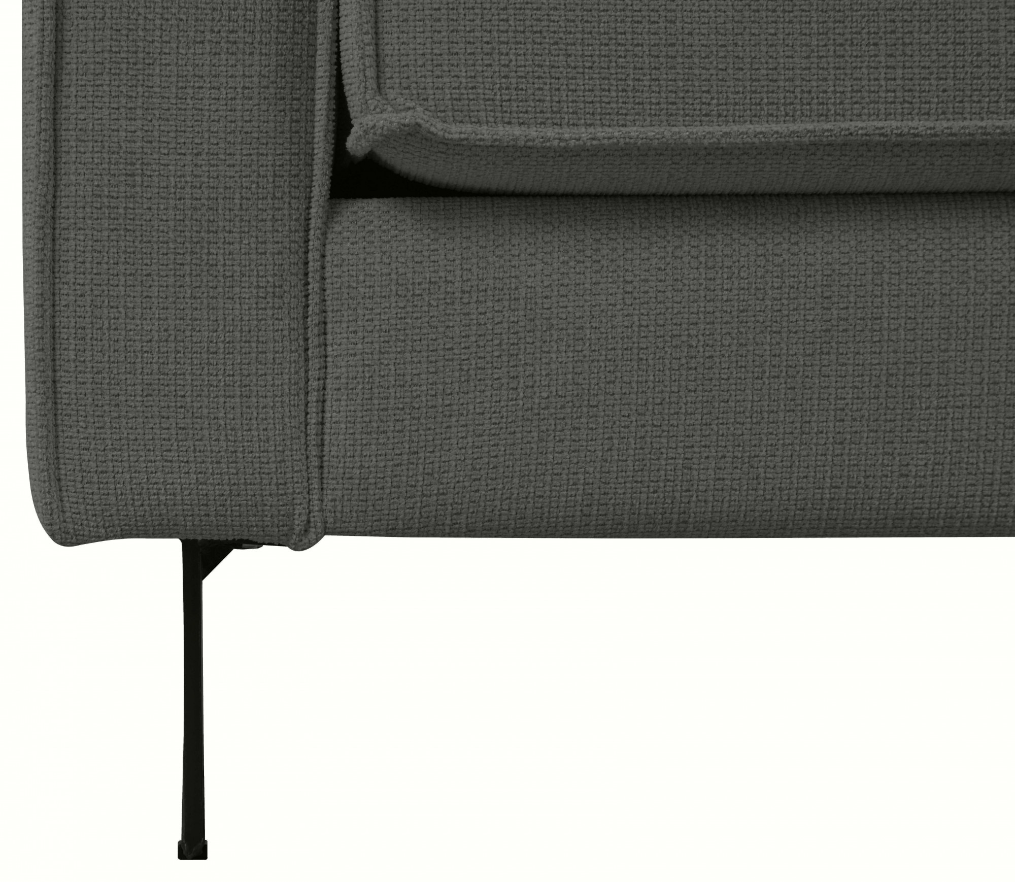 Places of Style 3-Sitzer »Pinto, 206 cm, Cord, Chenille, Lederoptik«, mit Keder, schwarze Metallfüße, Wellenunterfederung